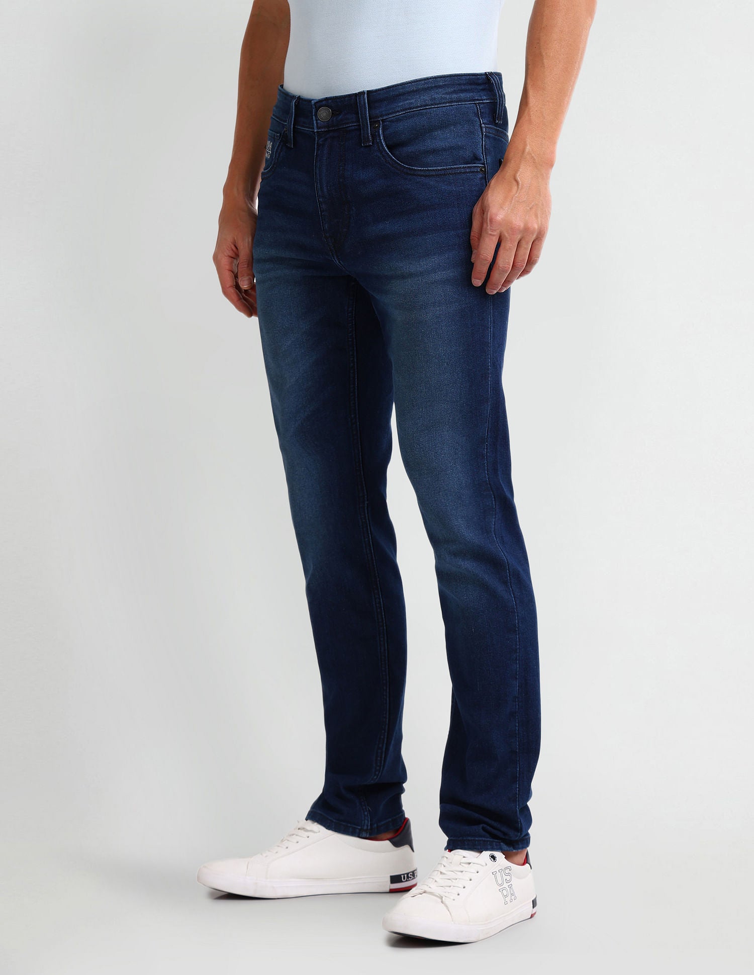 Brandon Slim Tapered Blue Jeans Blue - U.S. Polo Assn. India | Large
