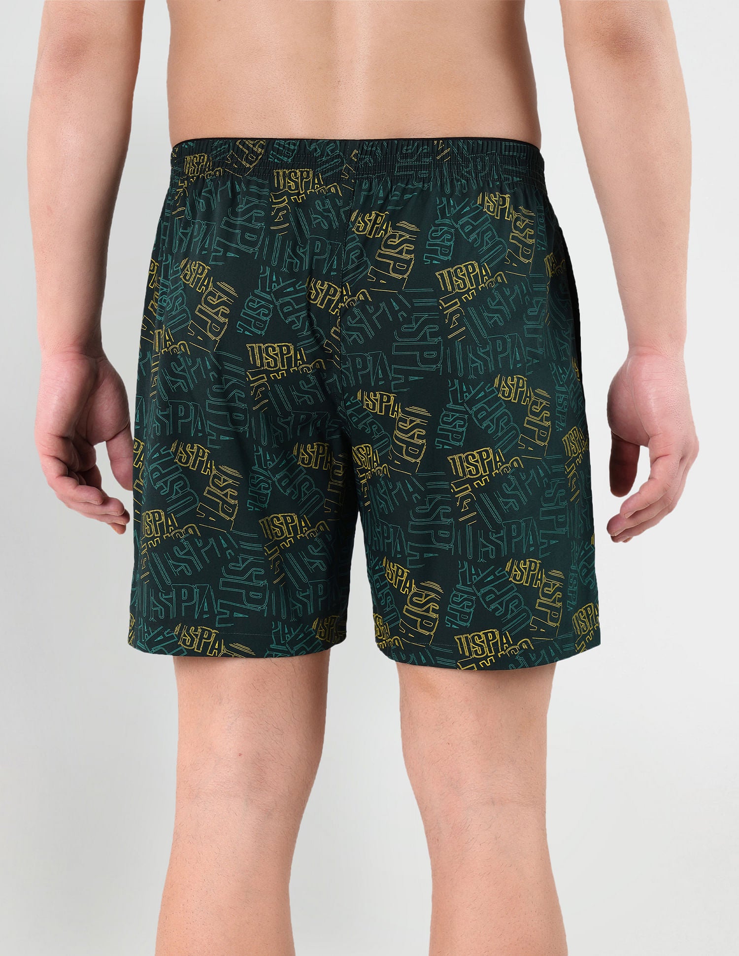 Dual Pocket All Over Print EX002 Boxers - Pack Of 1 Green - U.S. POLO ASSN. | Large