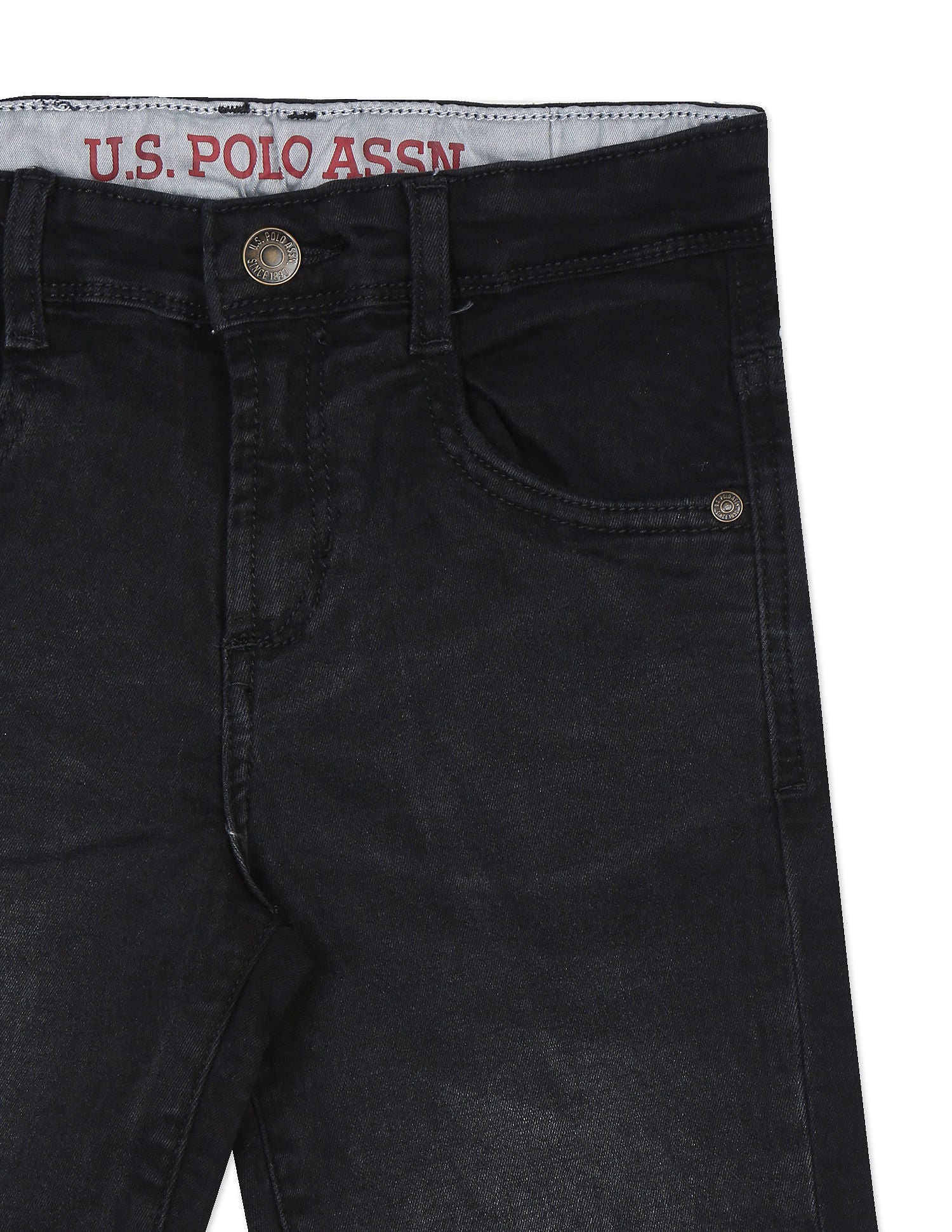 Mid Rise Wash Denim Shorts Black - U.S. POLO ASSN. | Large