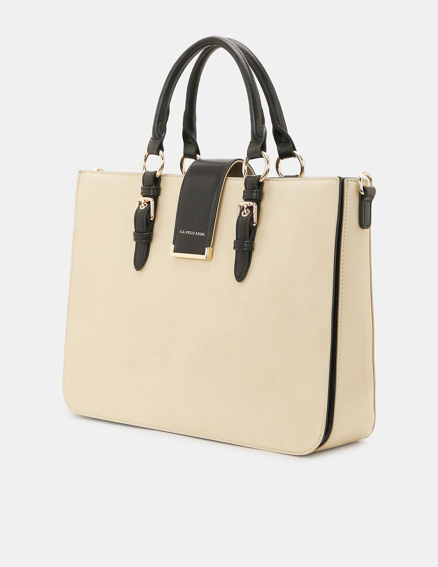 Women Bianca Tote Bag with Versatile Laptop Pocket Beige - U.S. POLO ASSN. | Large