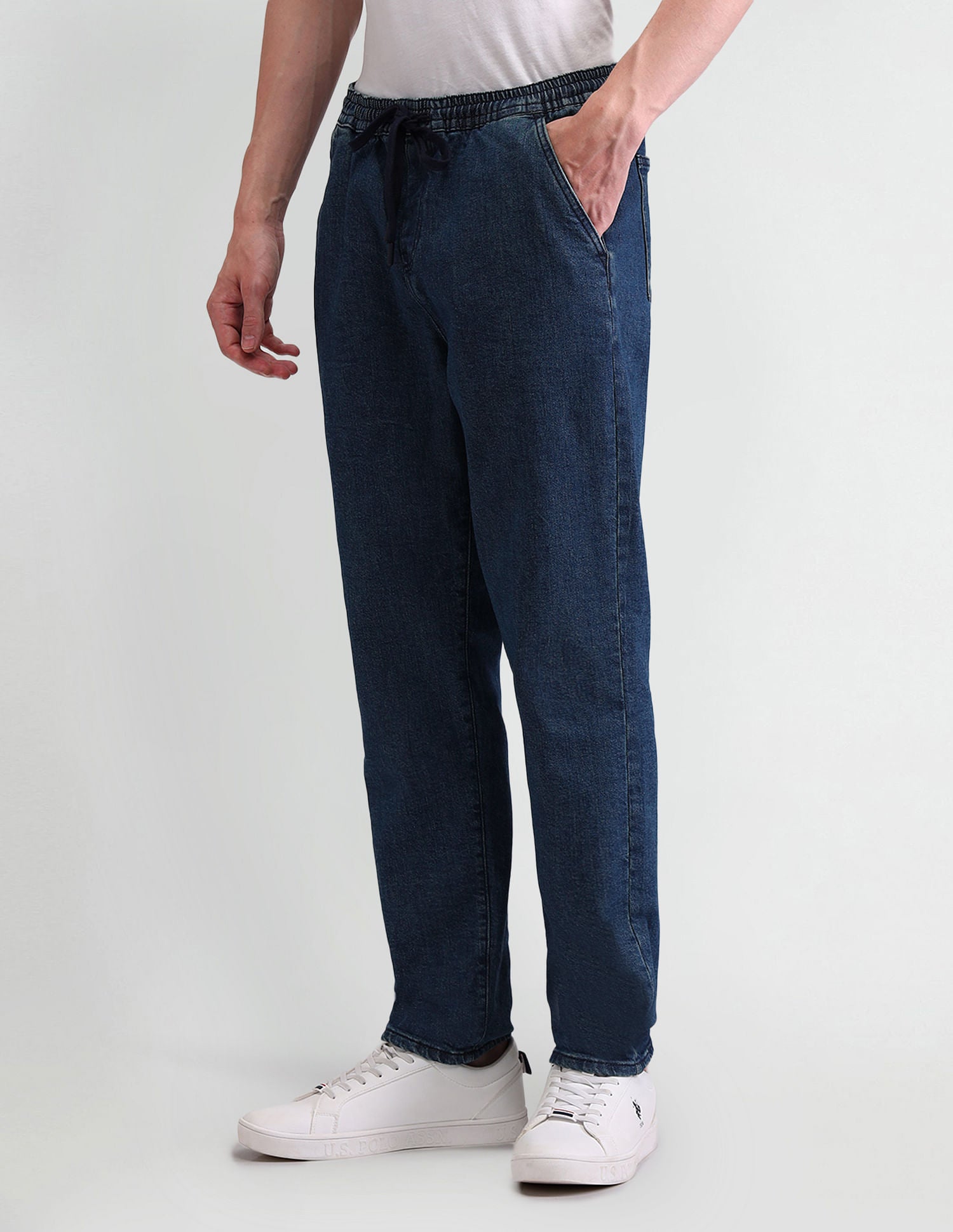 Slim Fit Blue Jogger Jeans Blue - U.S. Polo Assn. India | Large