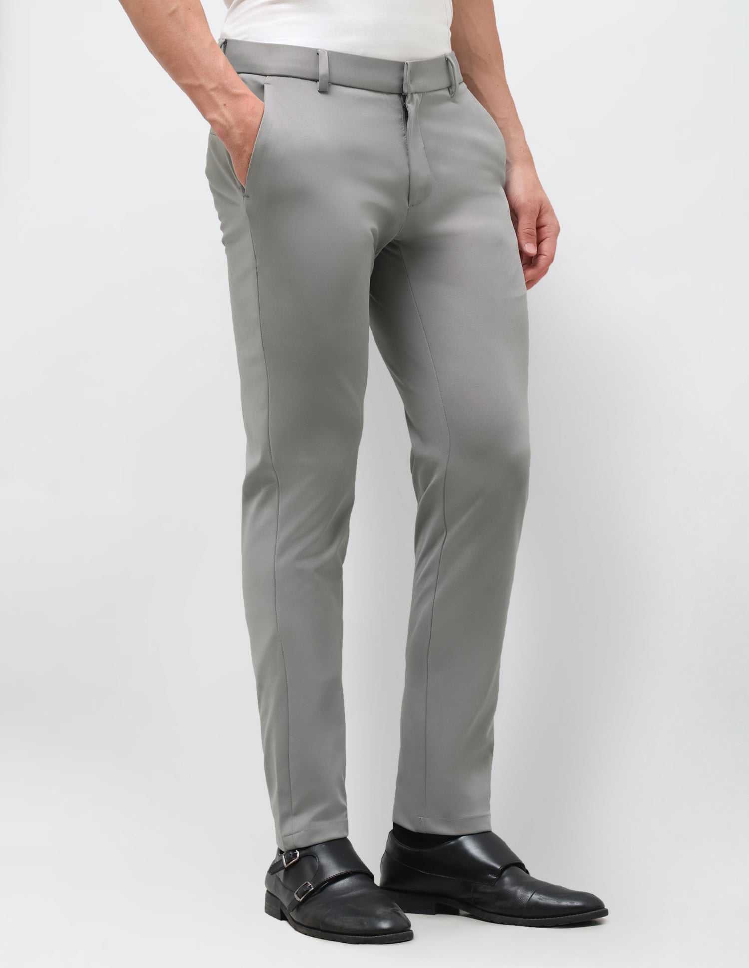 Knitted Austin Slim Fit Trousers Grey - U.S. Polo Assn. India | Large