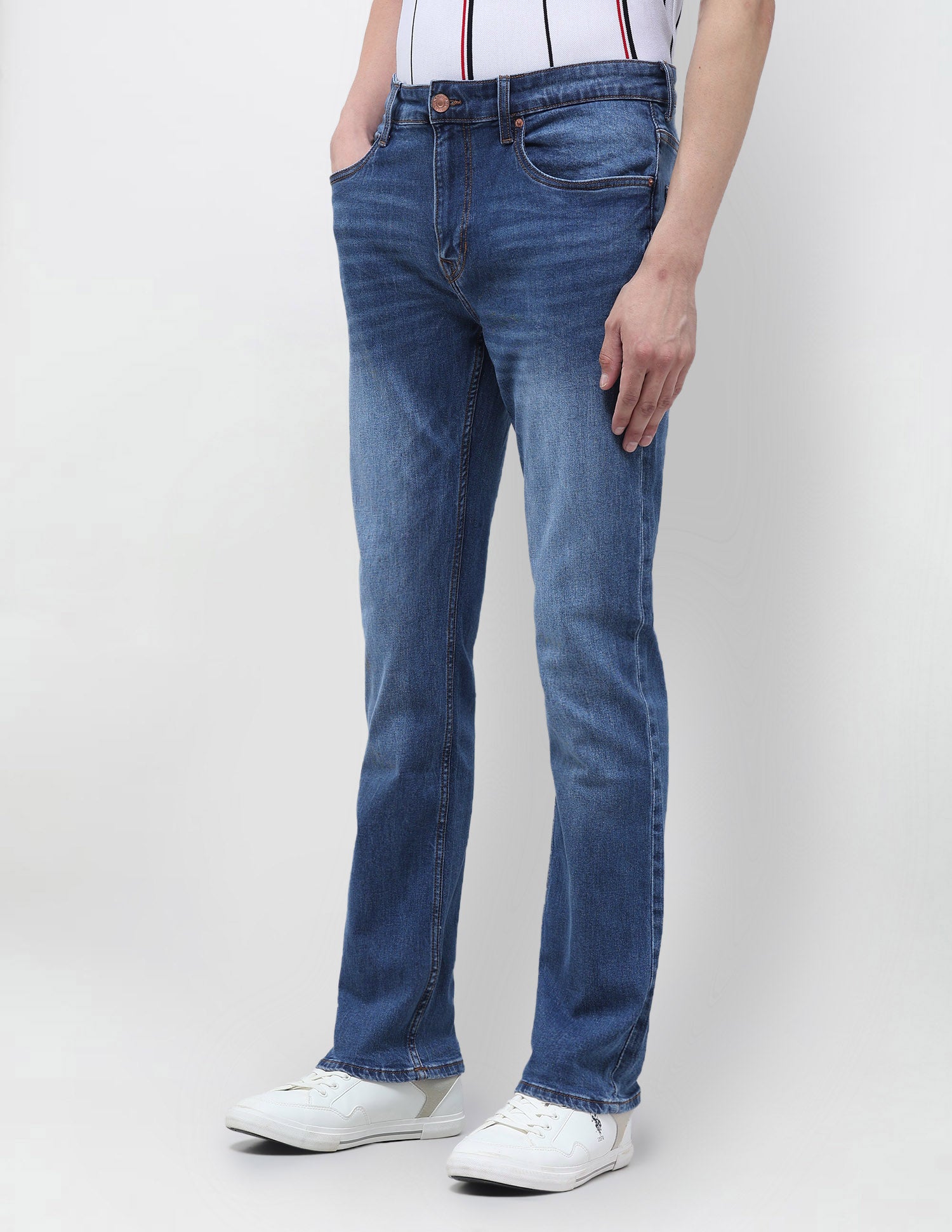 Harold Slim Straight Fit Blue Jeans Indigo - U.S. POLO ASSN. | Large