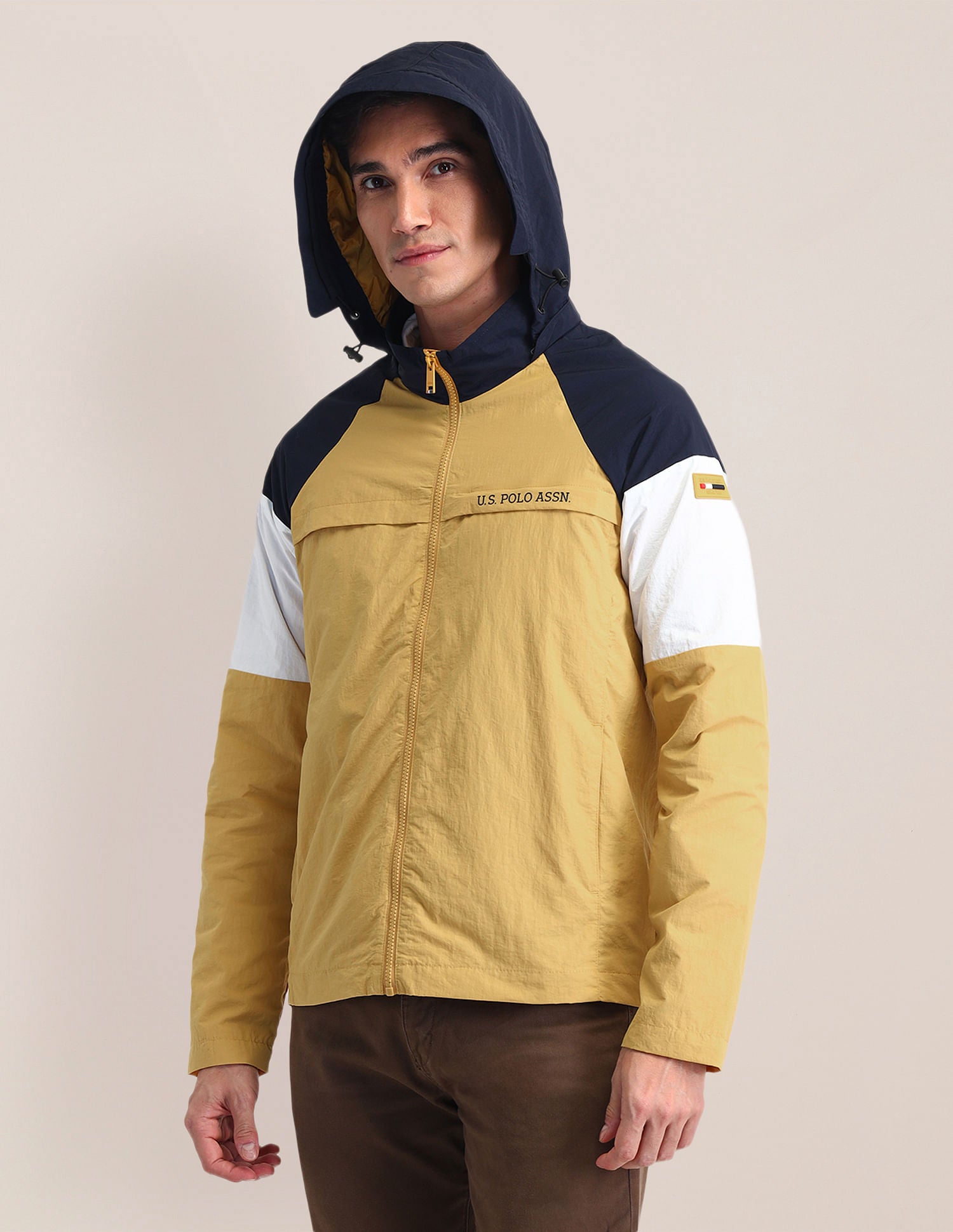 Regular Fit Solid Padded Jacket Navy - U.S. POLO ASSN. | Large