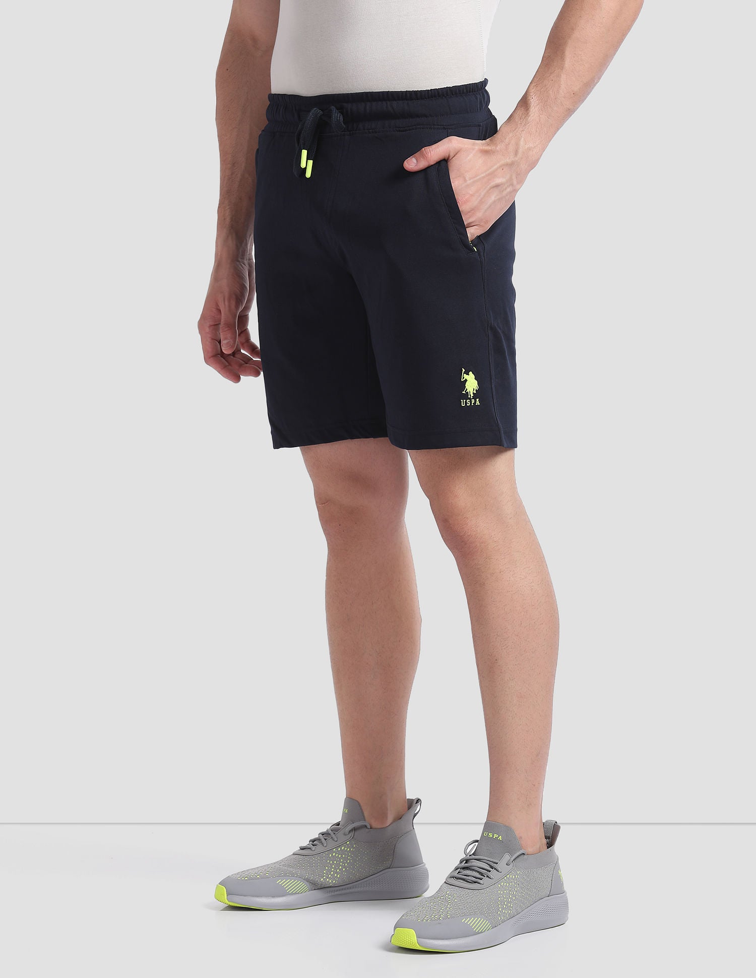 Solid Active AS001 Lounge Shorts - Pack Of 1 Navy - U.S. POLO ASSN. | Large