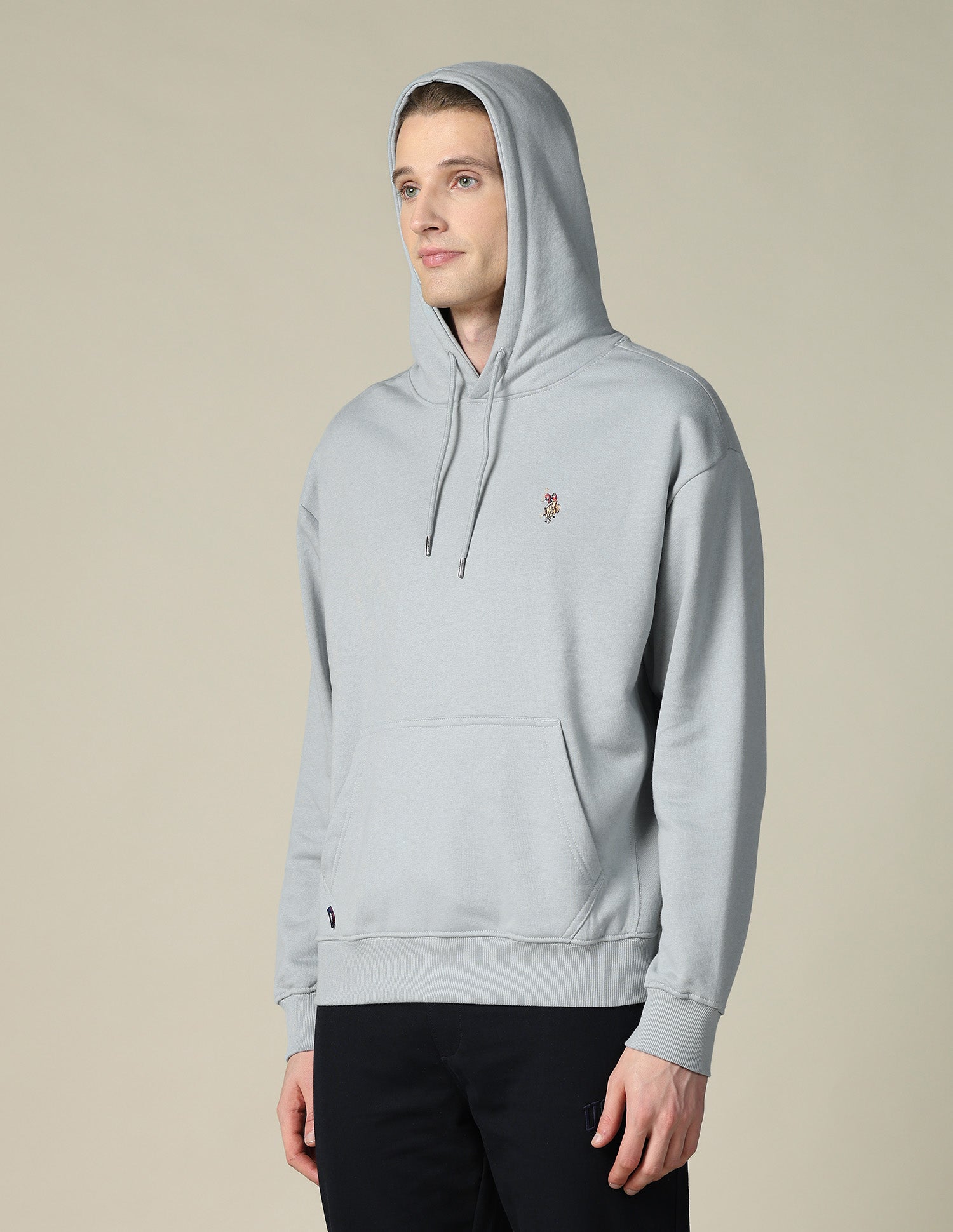 Relaxed Fit Solid Sweatshirt Light Grey - U.S. POLO ASSN. | Large