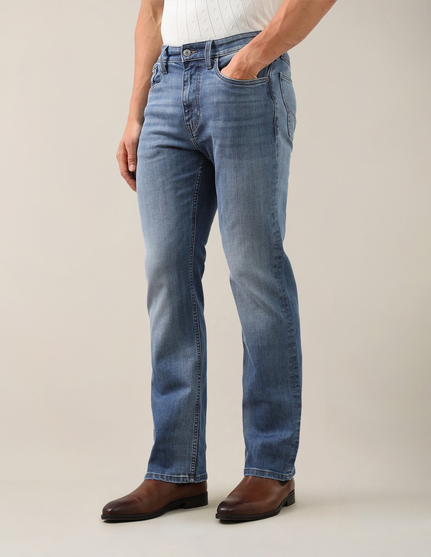 Connor Bootcut Fit Blue Jeans Mid Blue - U.S. Polo Assn. India | Large