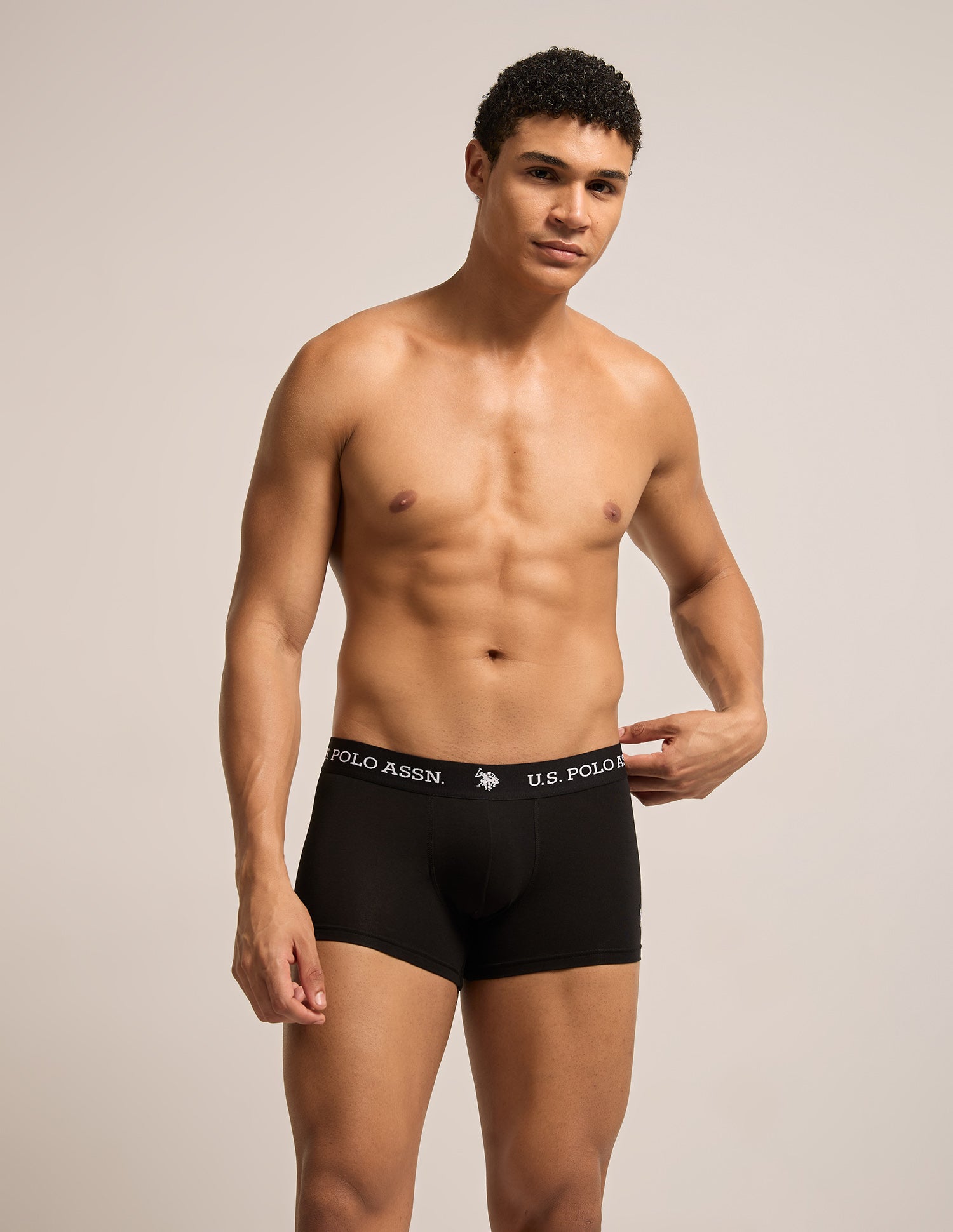 All Day Breathable OET26 Trunks - Pack of 3 Olive|Uspa Black|Olive - U.S. Polo Assn. India | Large