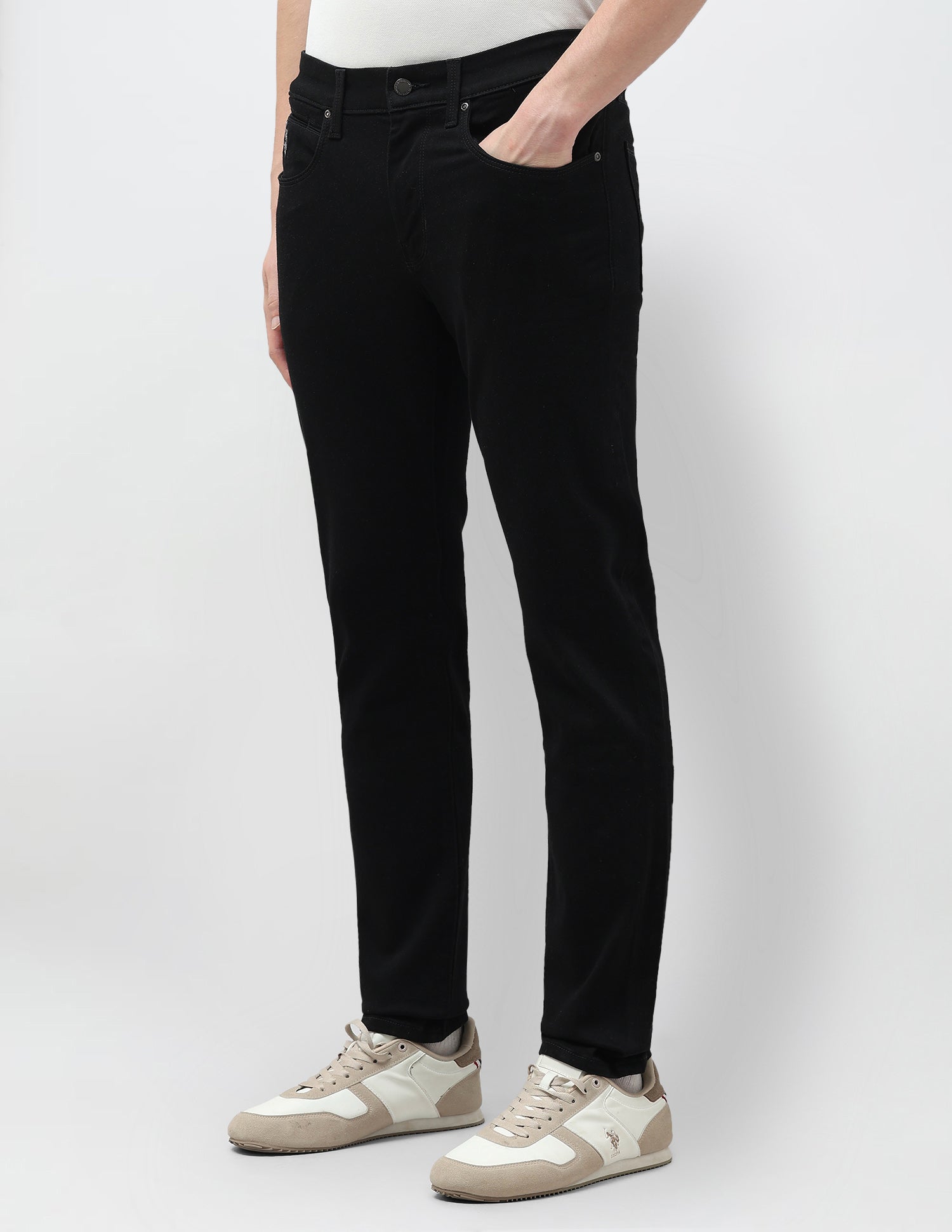 Brandon Slim Tapered Fit Black Jeans Black - U.S. POLO ASSN. | Large