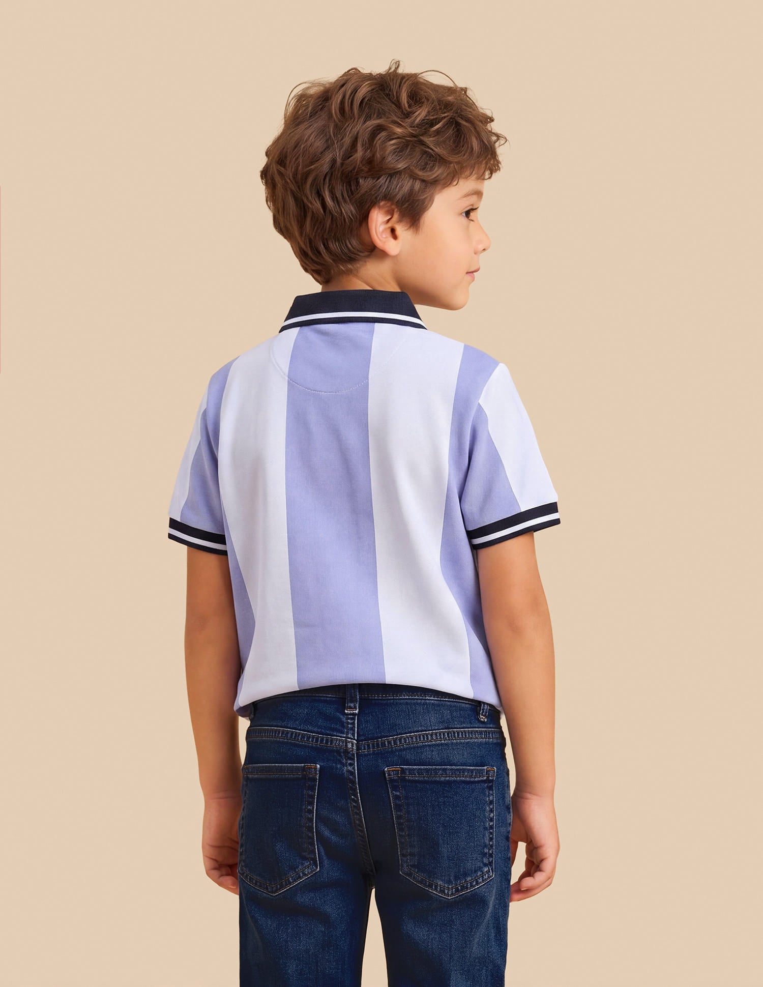 Vertical Striped Regular Fit Polo Shirt Blue - U.S. Polo Assn. India | Large