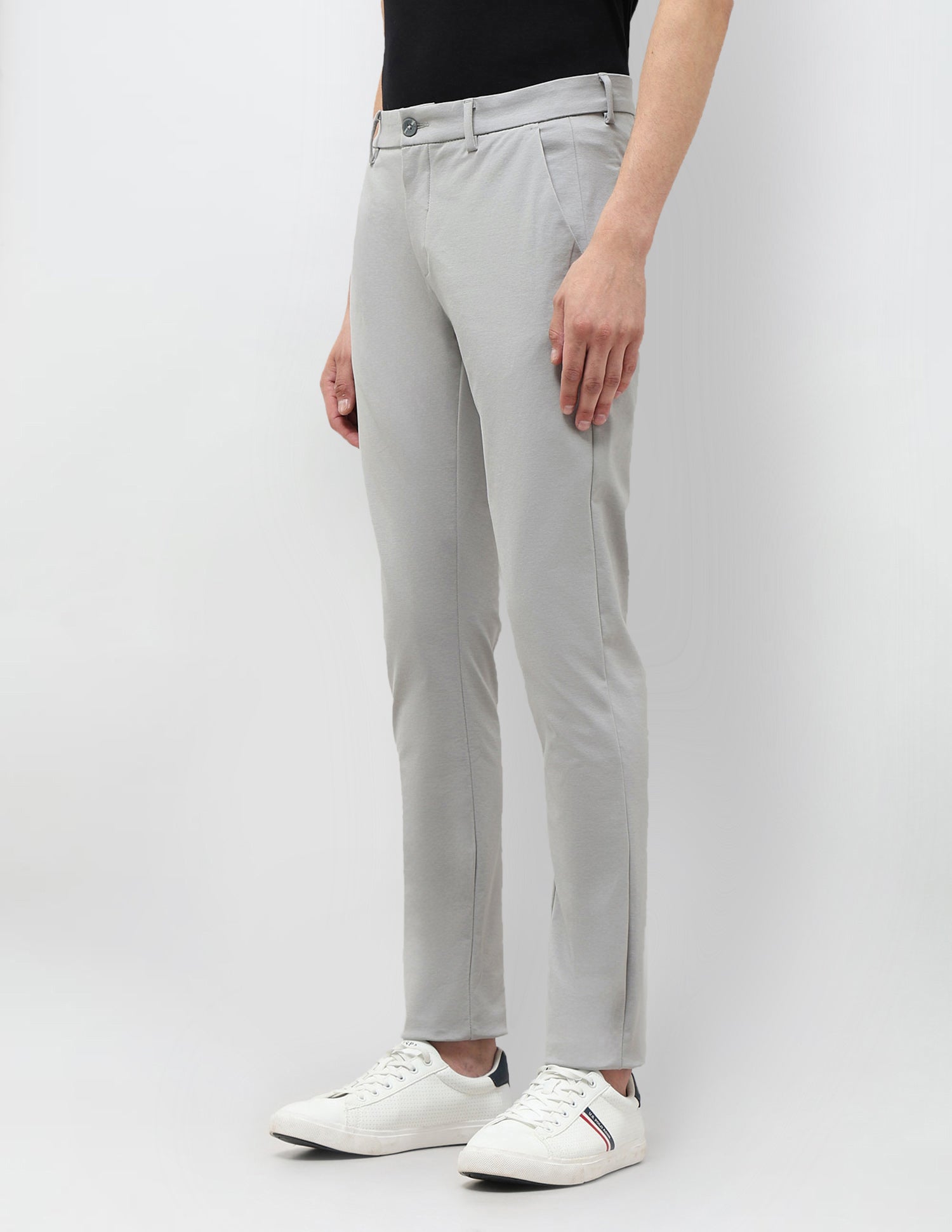 Mid Rise Slim Fit Trousers Grey - U.S. POLO ASSN. | Large