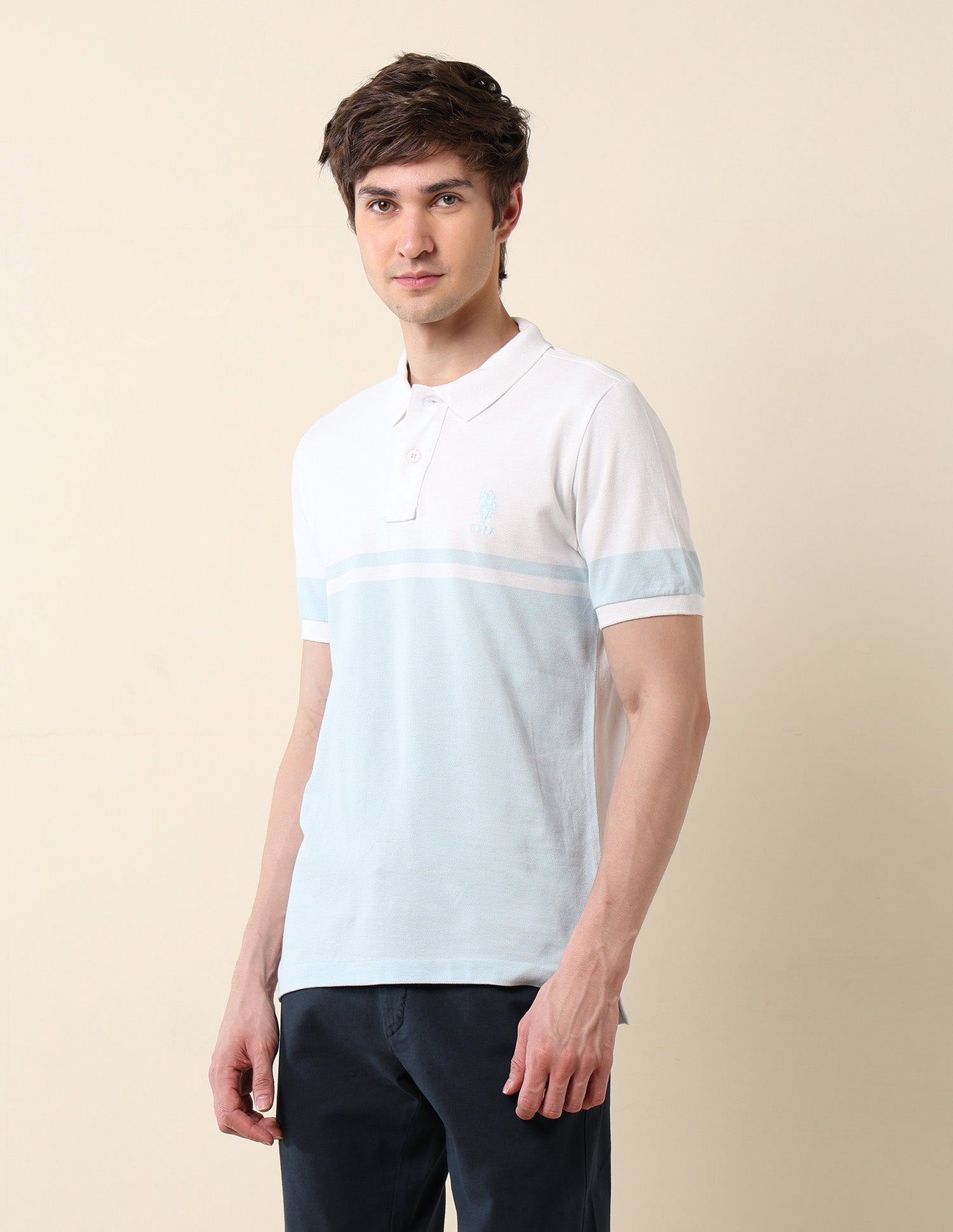 Colourblocked Classic Polo Shirt White - U.S. POLO ASSN. | Large