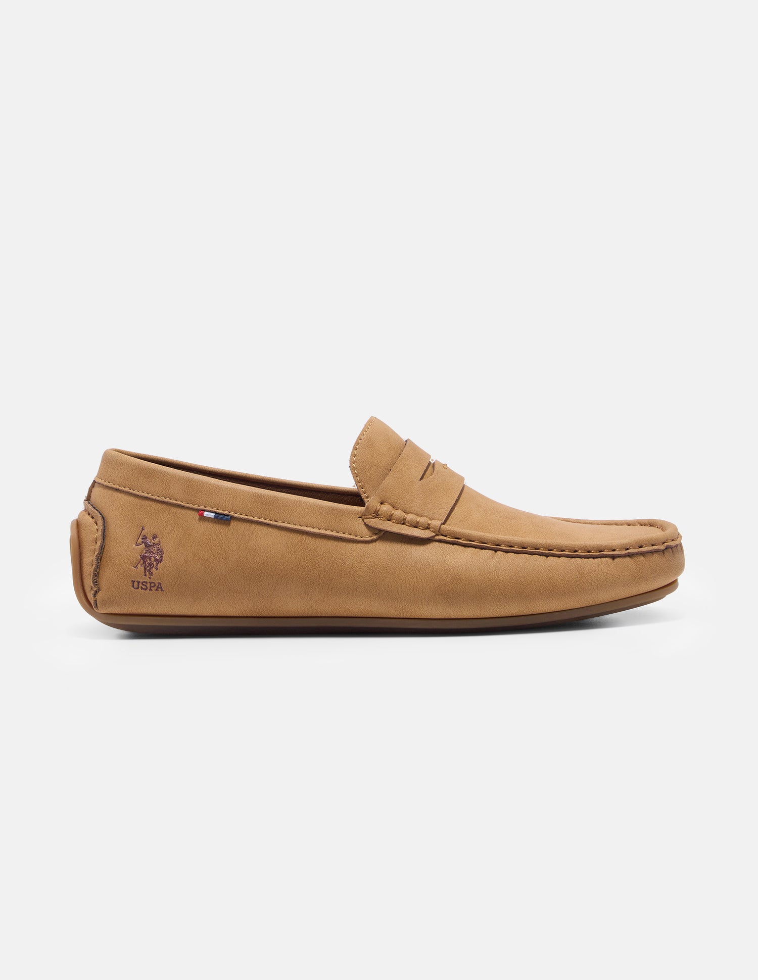 Round Toe Elric Loafers Tan - U.S. Polo Assn. India | Large