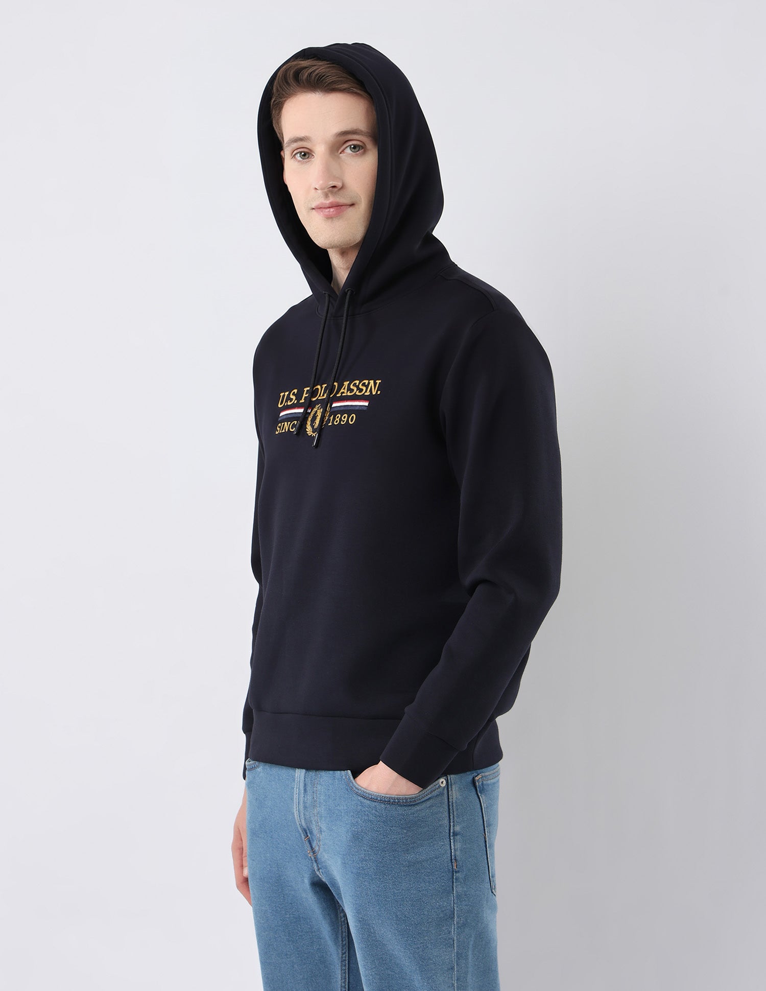 Brand Embroidered Hooded Sweatshirt Navy - U.S. POLO ASSN. | Large
