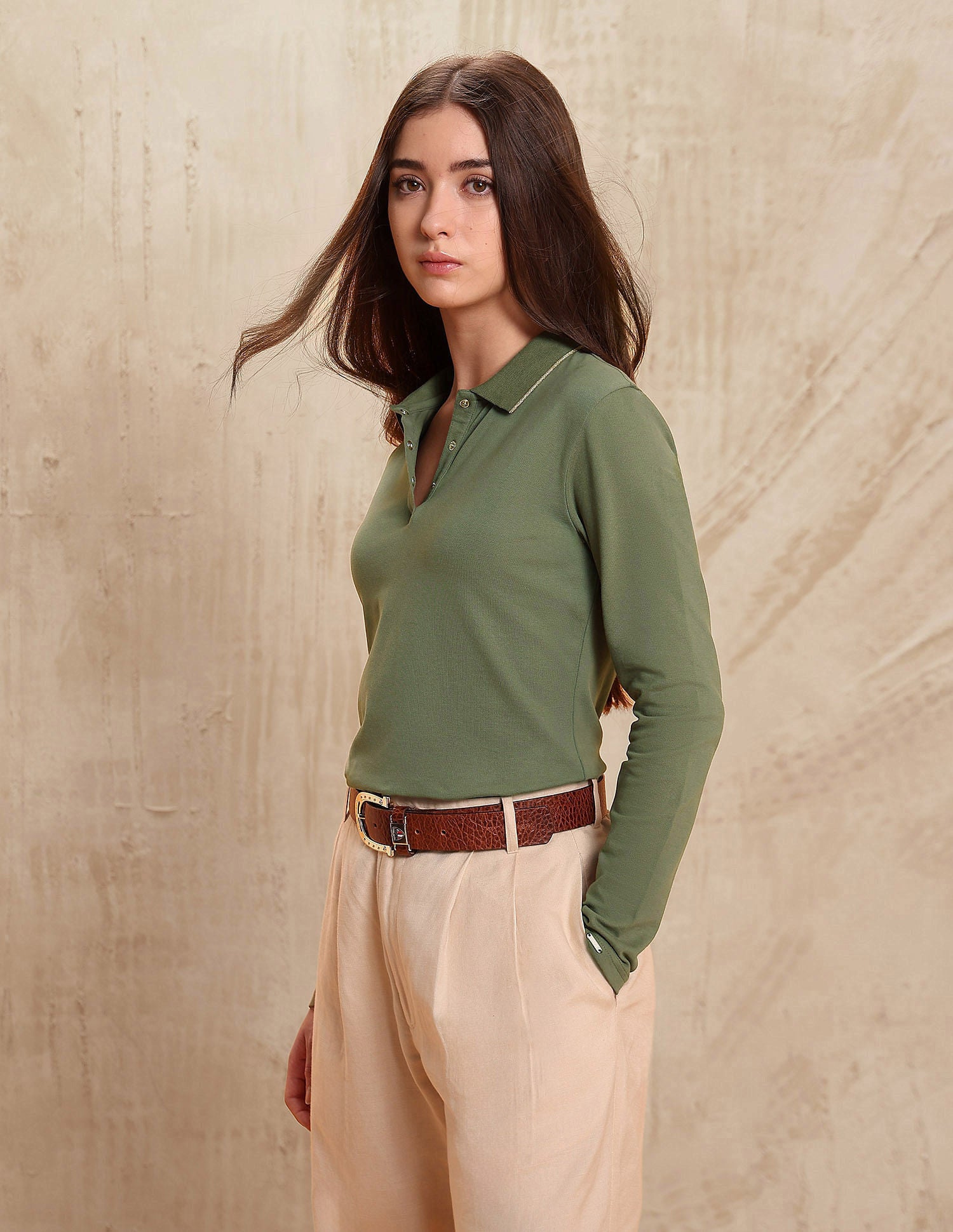 Regular Fit Solid Polo Shirt Light Olive - U.S. POLO ASSN. | Large