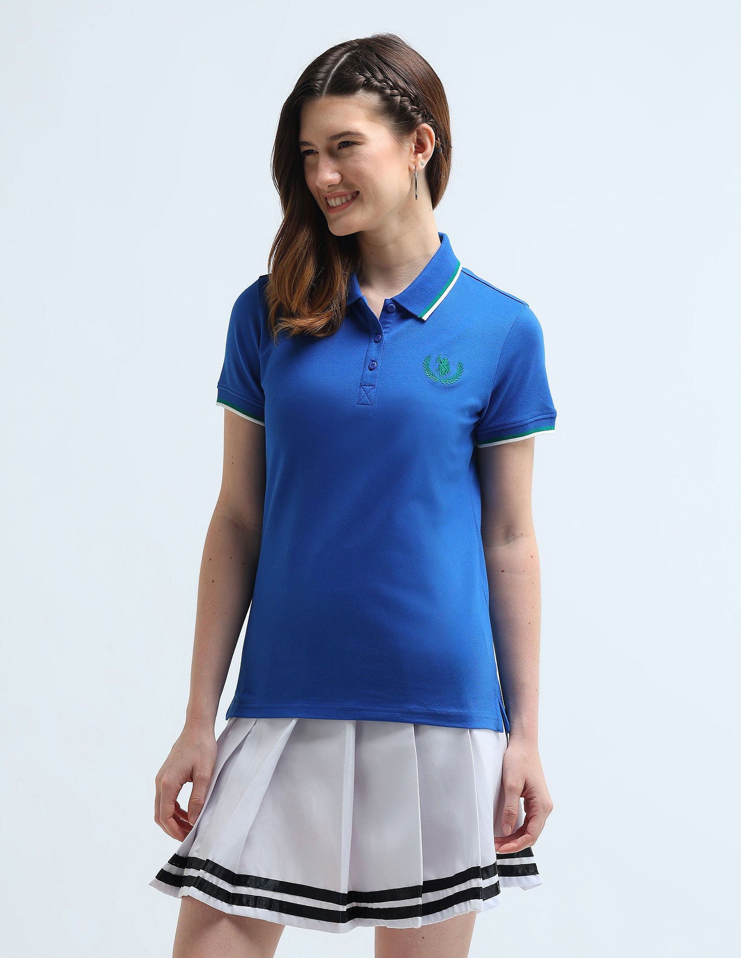 Crest Logo Regular Polo Shirt Blue - U.S. Polo Assn. India | Large