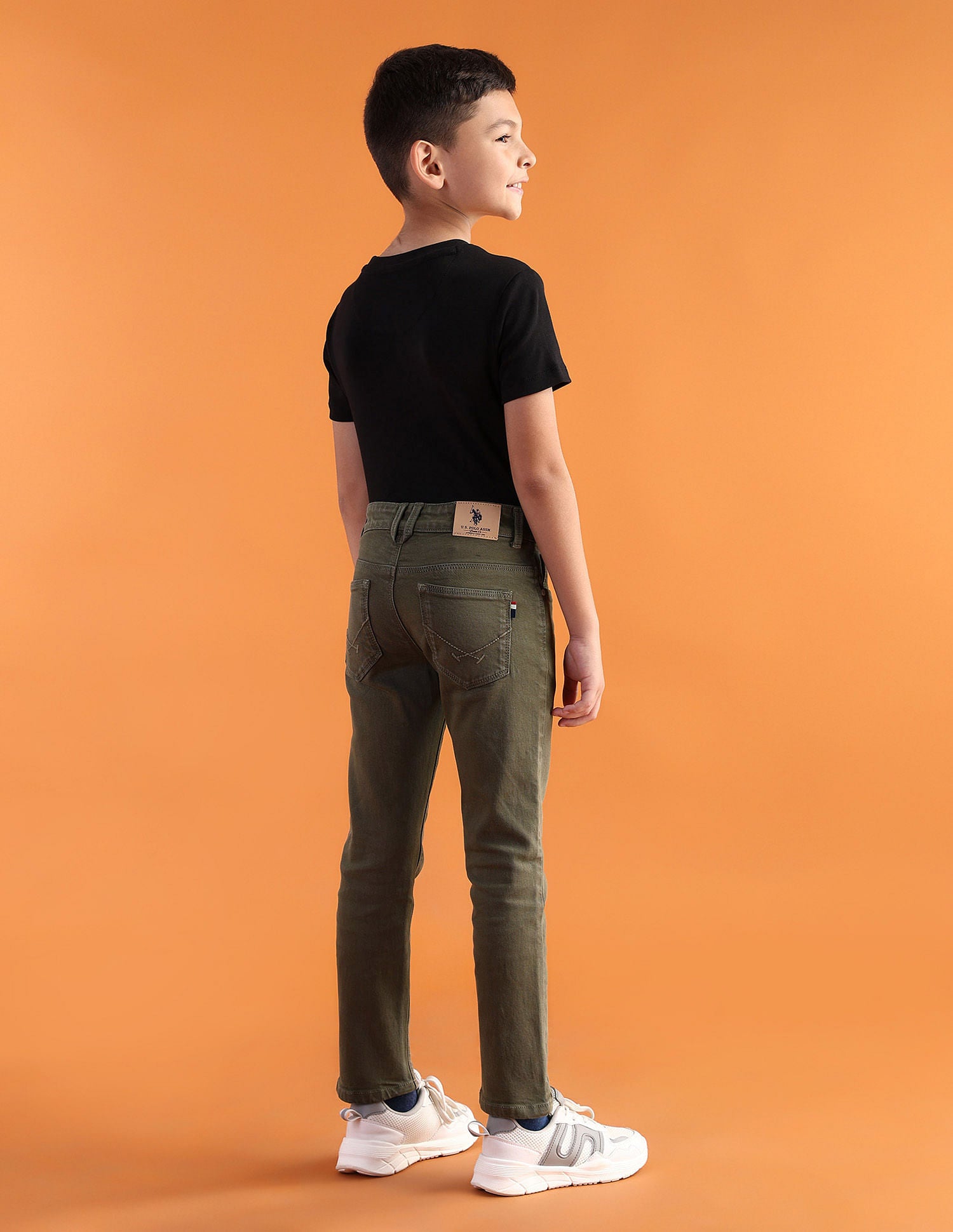 Slim fit Solid Jeans Dark Olive - U.S. POLO ASSN. | Large