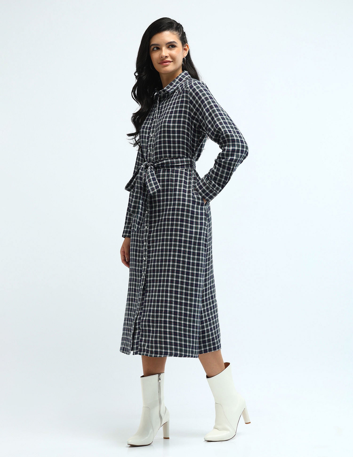 Tatan Check Shirt Dress Multicolour - U.S. POLO ASSN. | Large