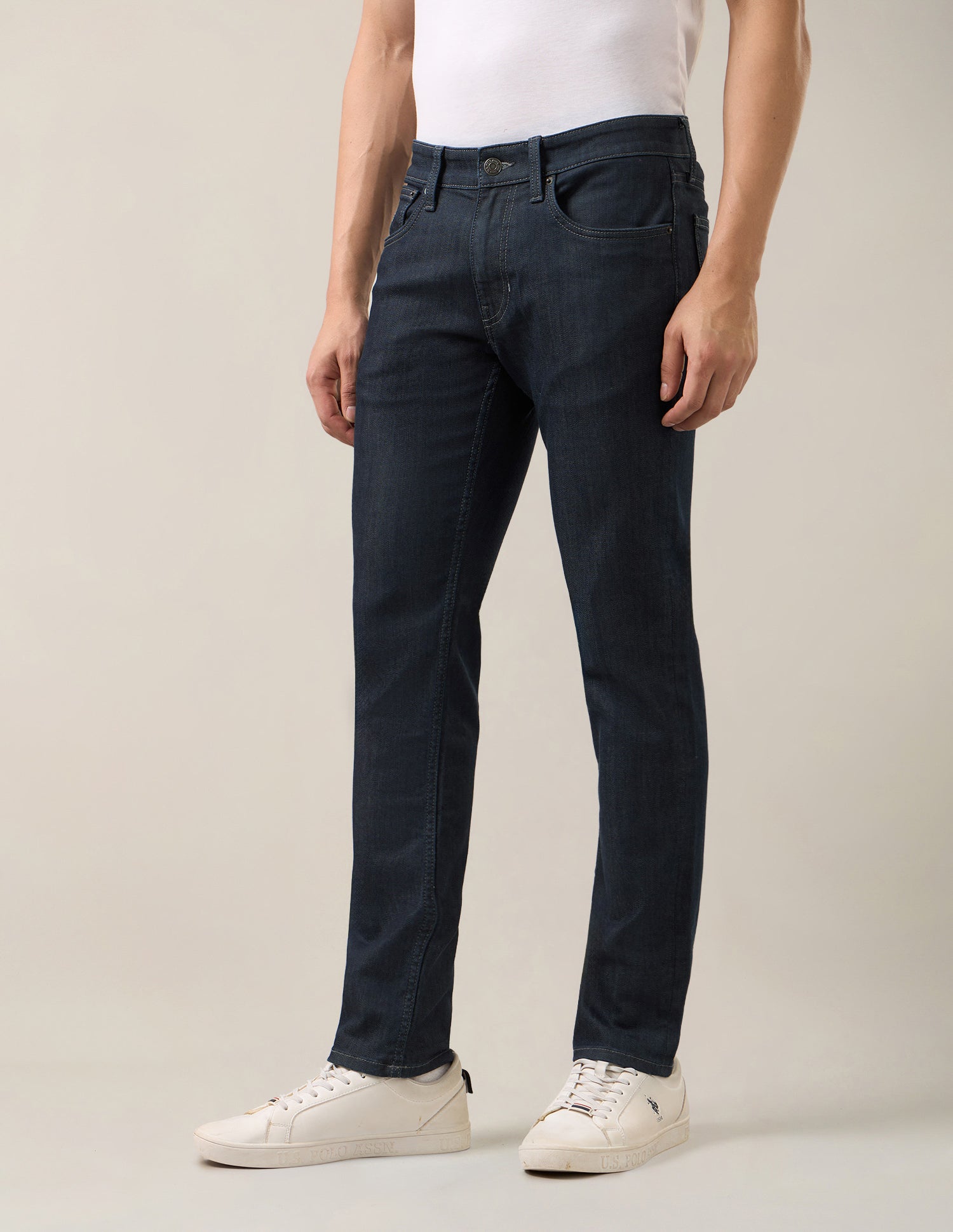Brandon Slim-Tapered Fit Blue Jeans Rinse Blue - U.S. Polo Assn. India | Large