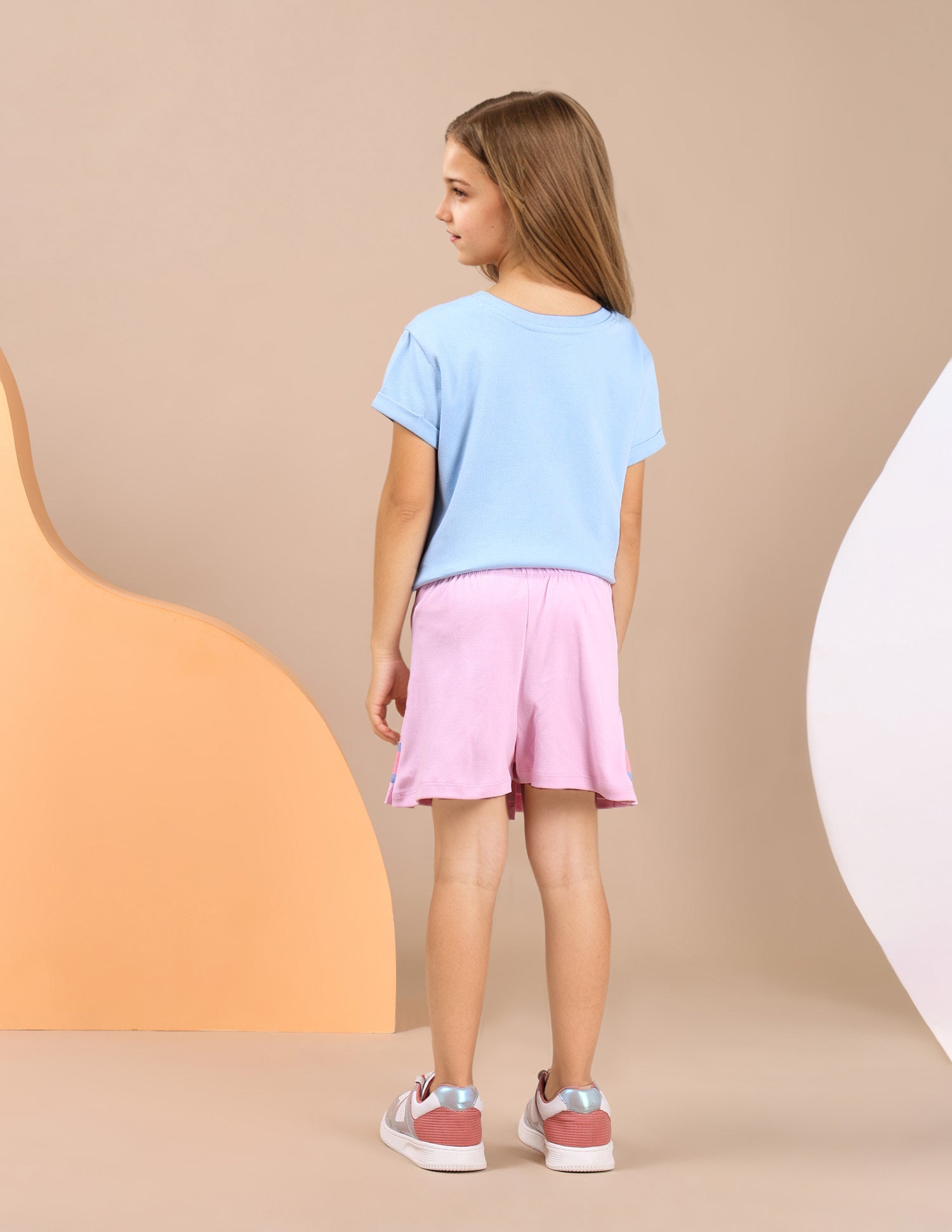 Girls Striped Varsity Skorts Light Pink - U.S. POLO ASSN. | Large