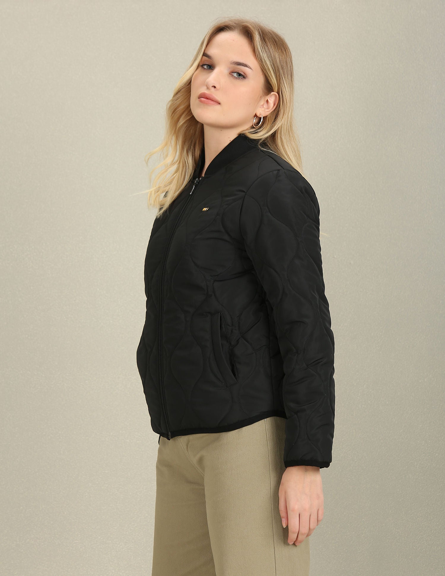 Crew Neck Puffer Jacket Black - U.S. POLO ASSN. | Large