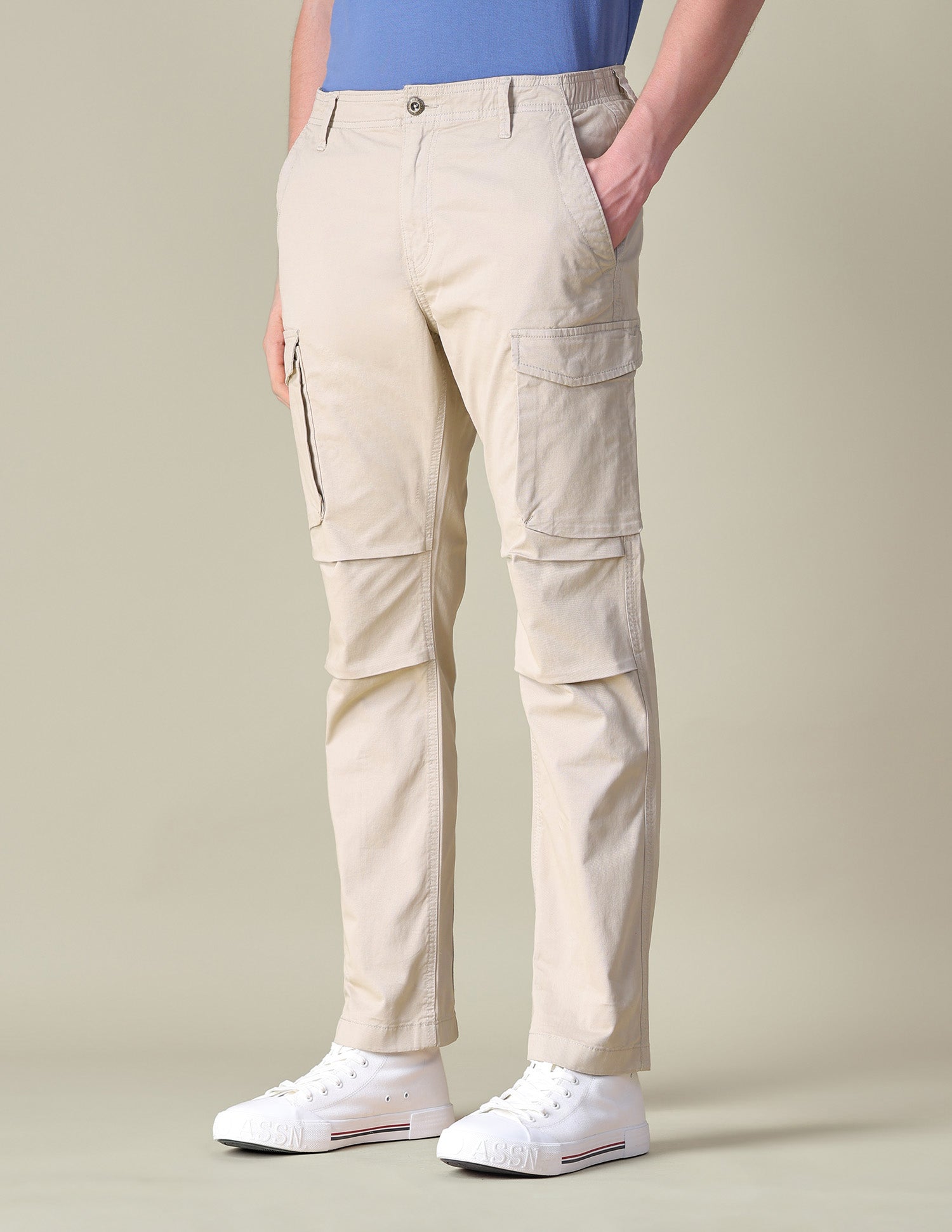 Twill Regular Fit Cargos Beige - U.S. POLO ASSN. | Large