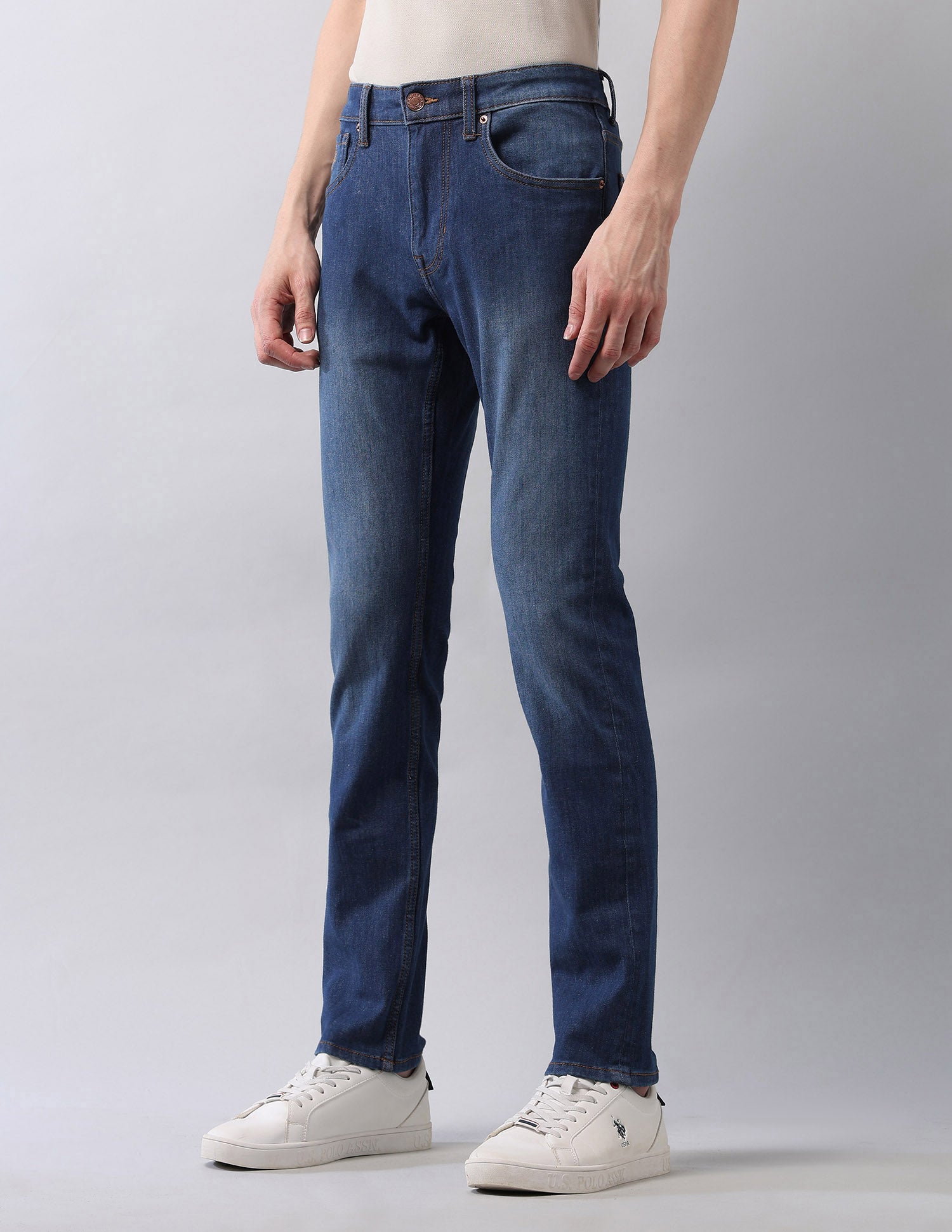 Regallo Skinny Fit Blue Jeans Blue - U.S. Polo Assn. India | Large