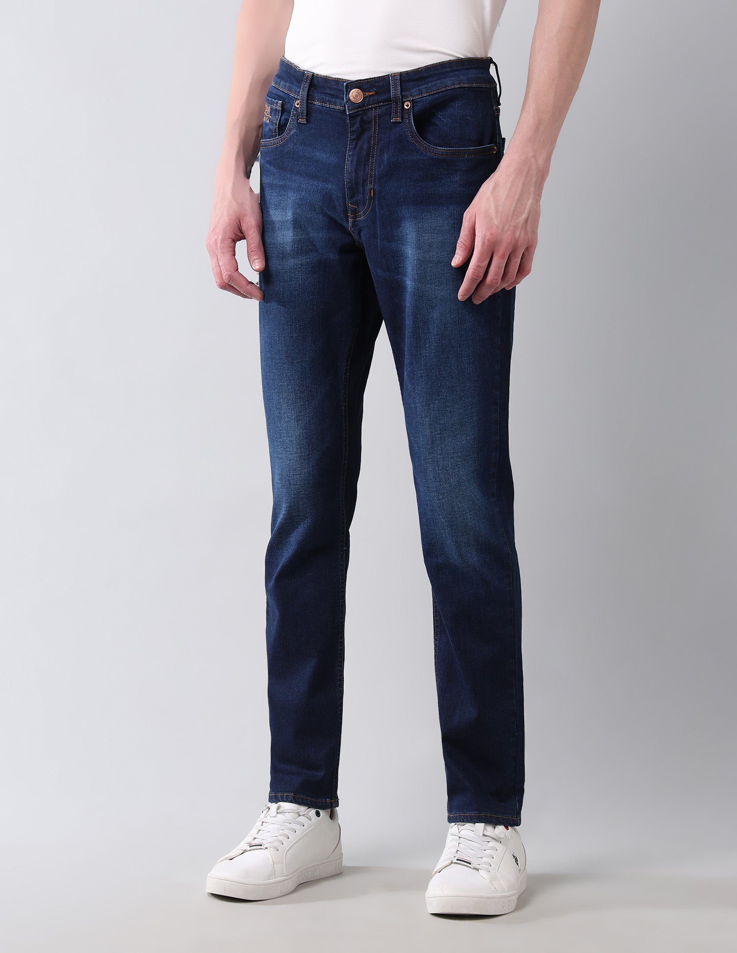 Brandon Slim Tapered Fit Authentic Denim Jeans Blue - U.S. Polo Assn. India | Large