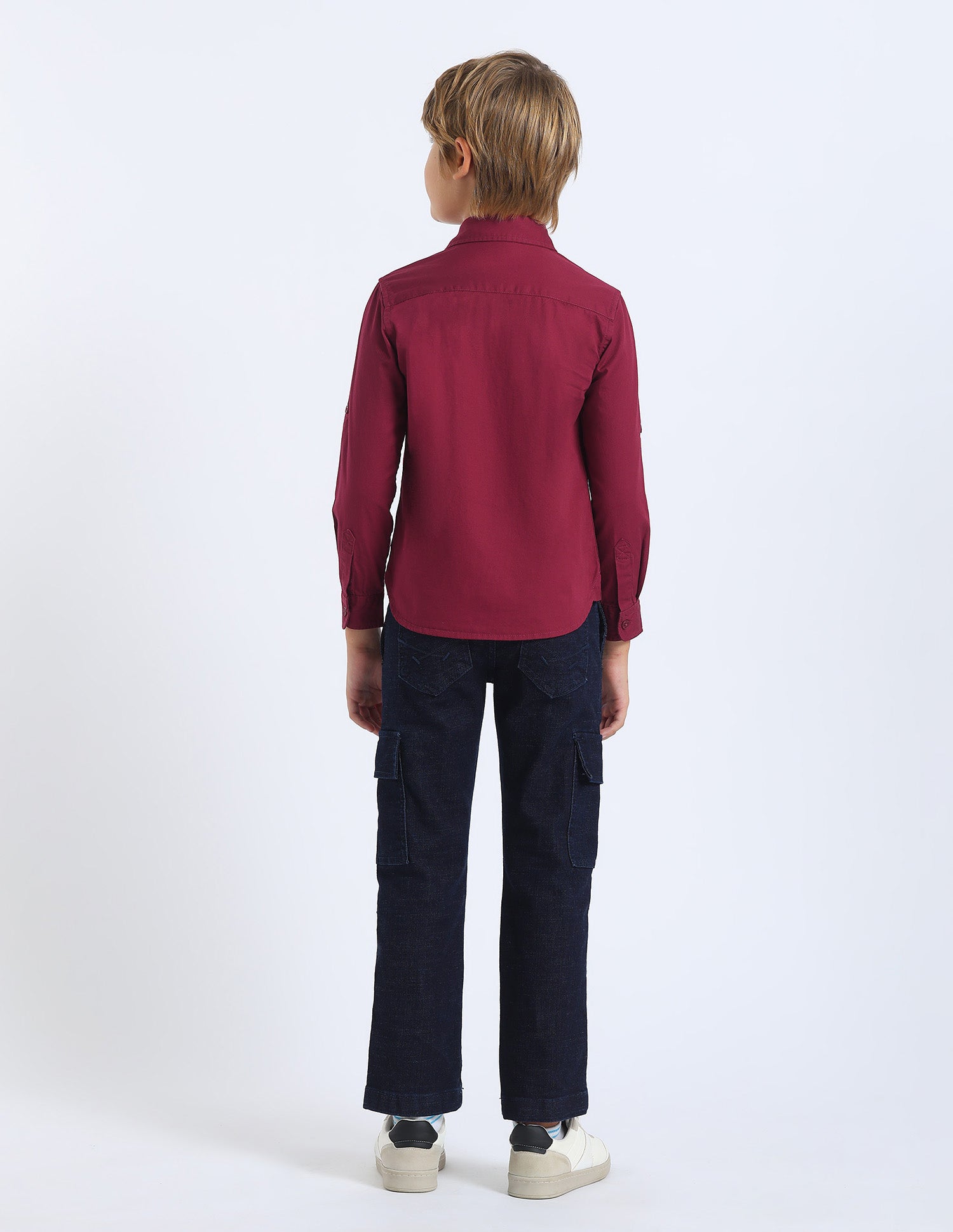 Boys Solid Regular Fit Shirt Red - U.S. POLO ASSN. | Large