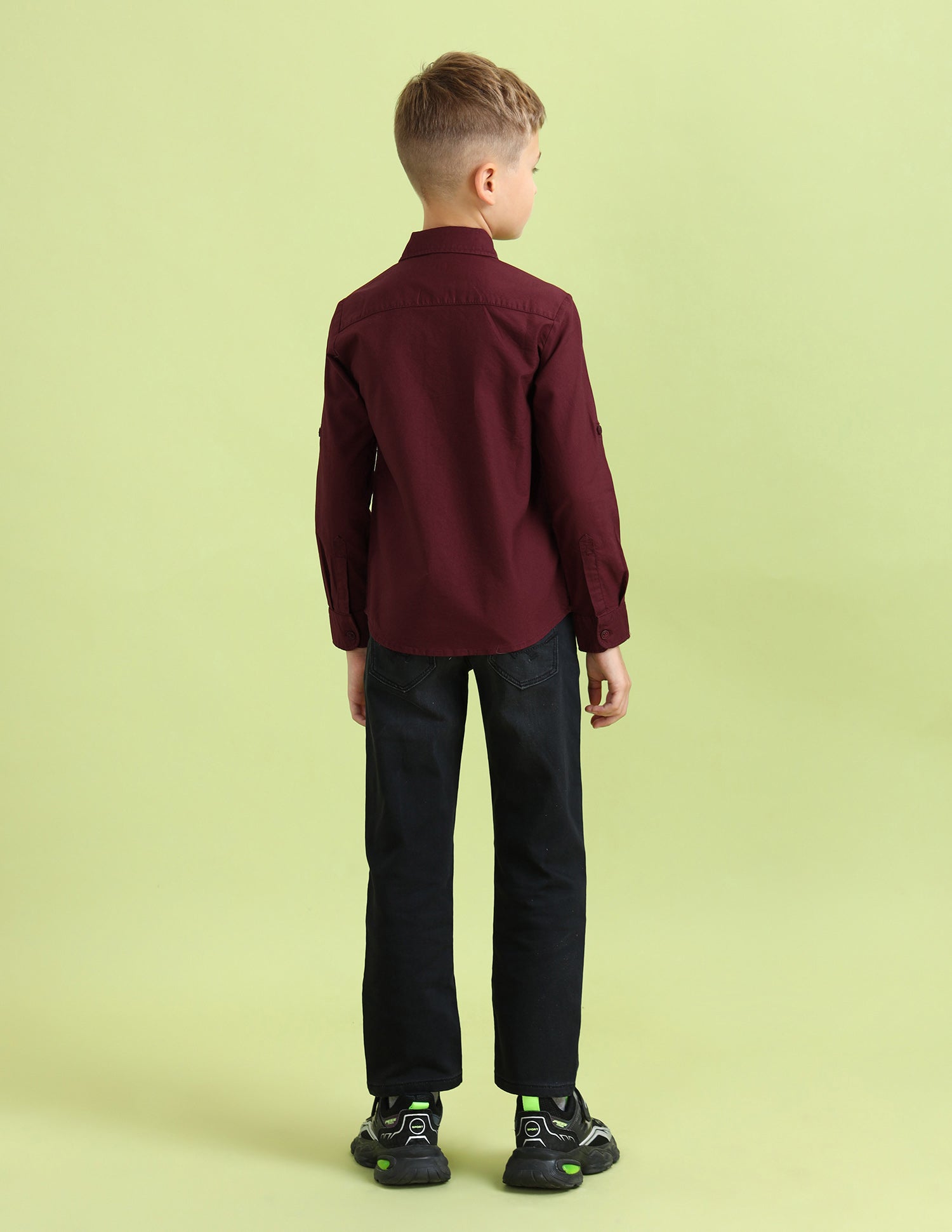 Boys Brand Printed Regular Fit Shirt Dark Red - U.S. POLO ASSN. | Large