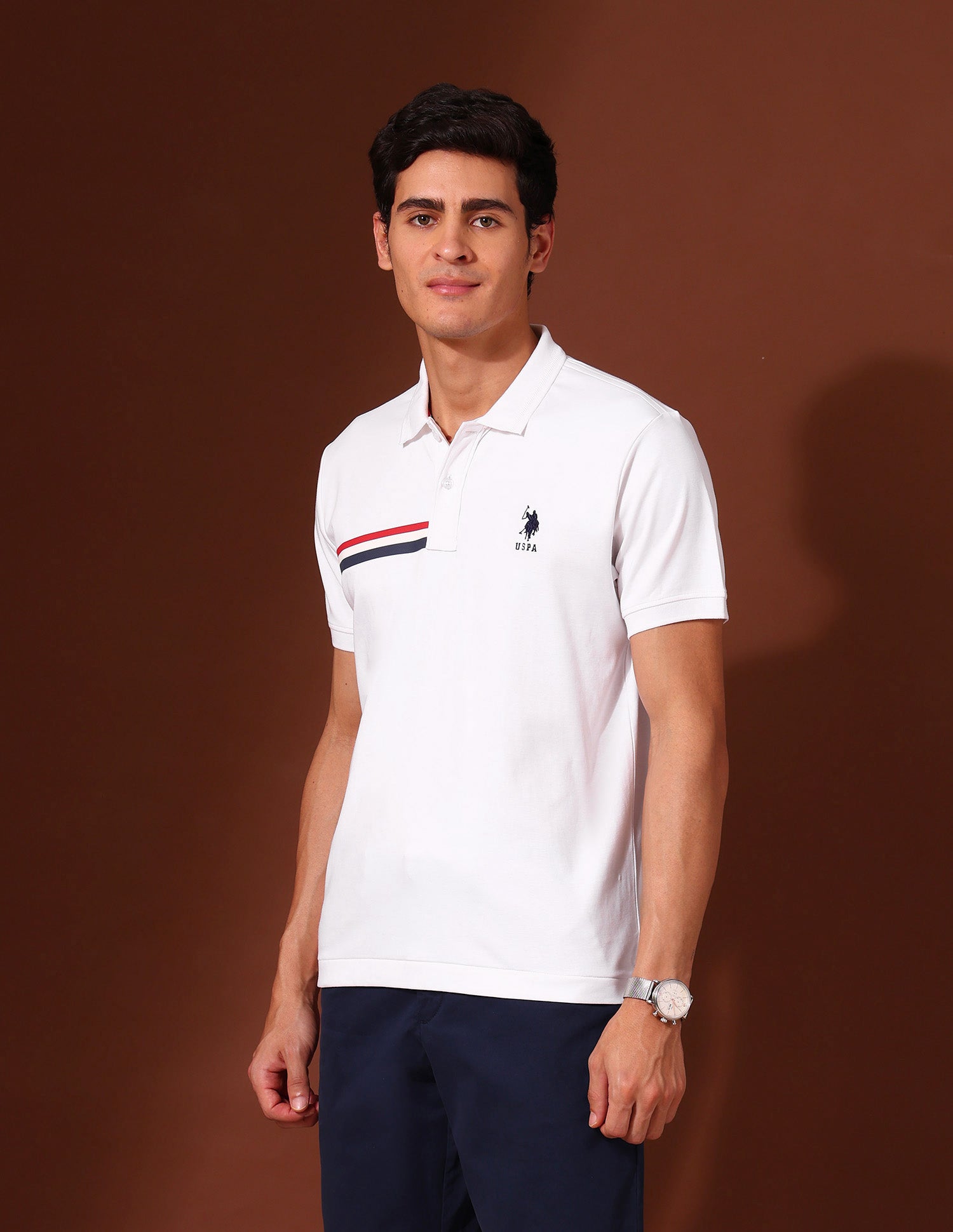 Solid Work and Wander Polo Shirt White - U.S. Polo Assn. India | Large