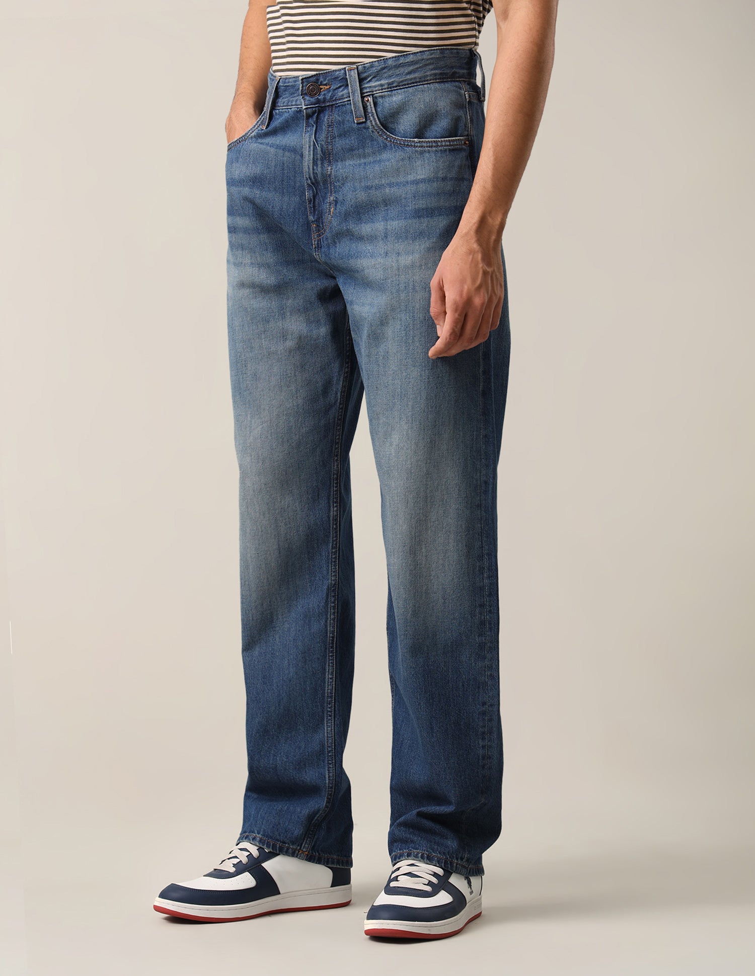 Logan Loose Straight Fit Blue Jeans Dark Blue - U.S. Polo Assn. India | Large