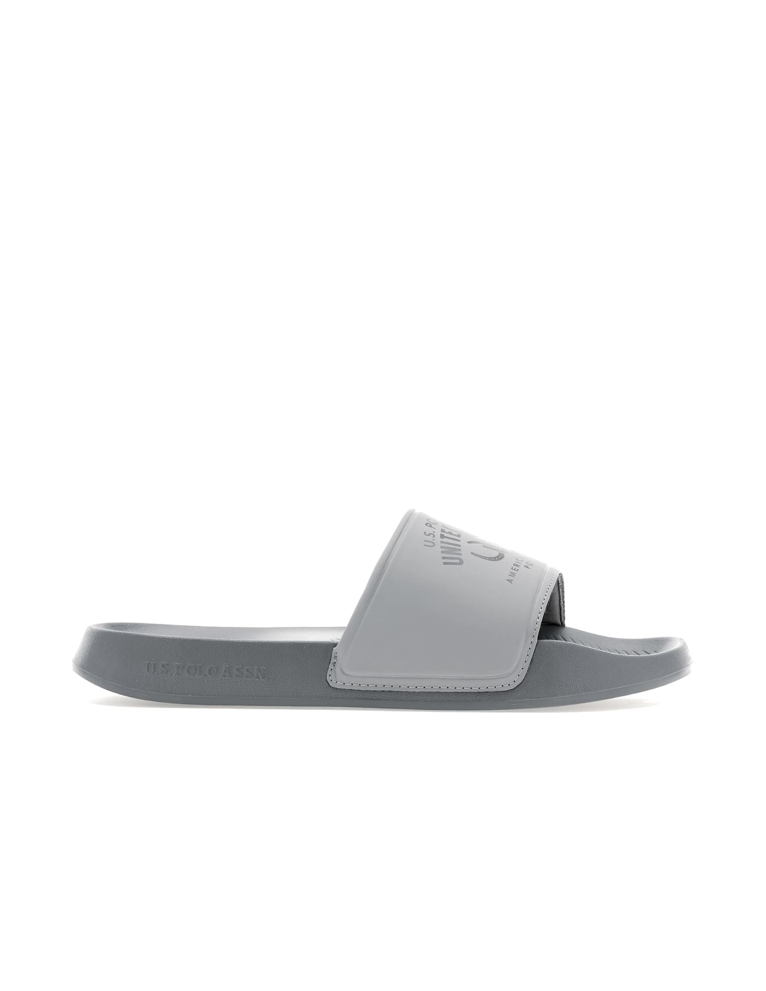 Men Toni Printed Sliders Light Grey - U.S. POLO ASSN. | Large