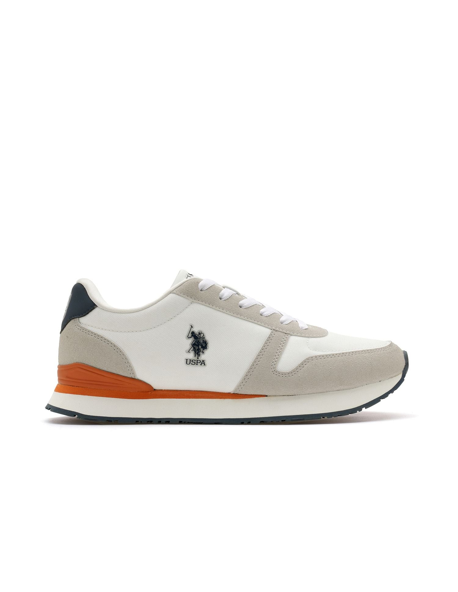 Men Tregon Suede Colourblocked Sneakers Off White - U.S. POLO ASSN. | Large