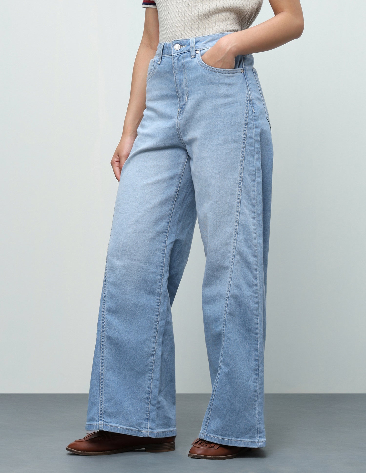 Baggy Fit Blue Jeans Light Blue - U.S. Polo Assn. India | Large