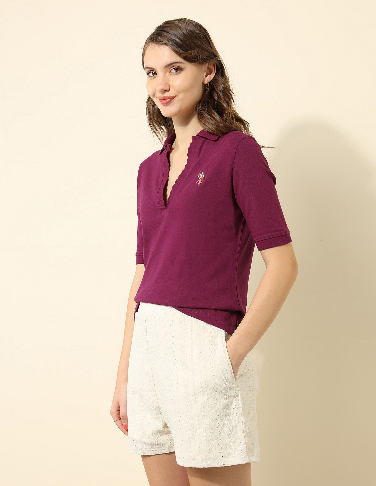 Regular Fit Polo Shirt Wine - U.S. Polo Assn. India | Large