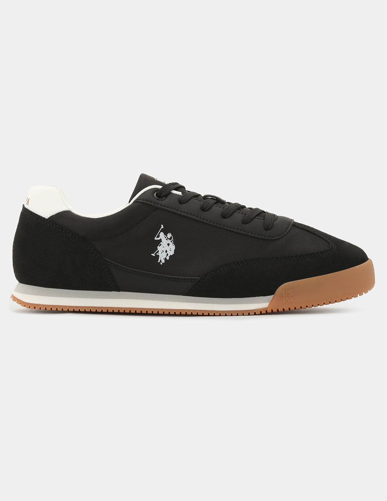 Men Solid Sinope Sneakers Black - U.S. Polo Assn. India | Large