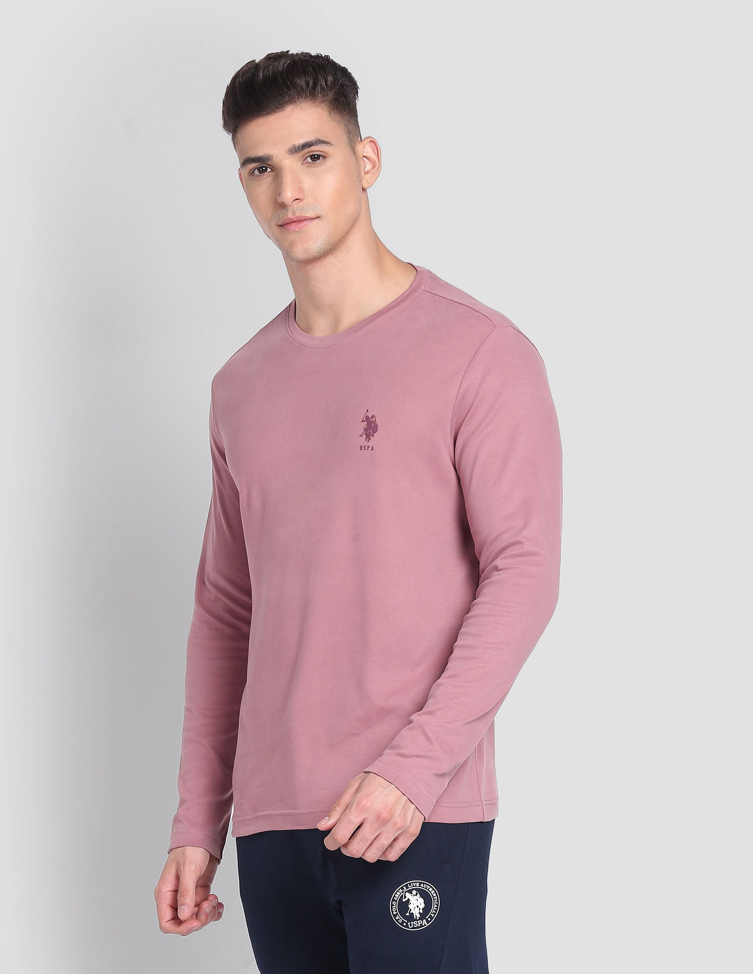 Long Sleeve LE006 Lounge T-Shirt - Pack Of 1 Pink - U.S. POLO ASSN. | Large
