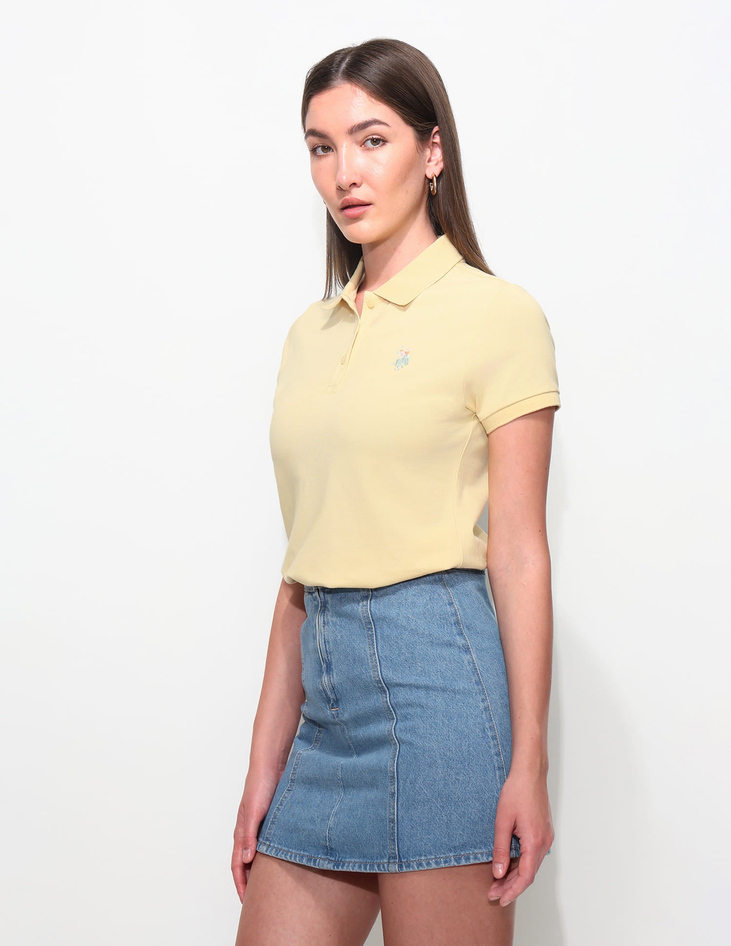 Regular Fit Solid Polo Shirt Yellow - U.S. Polo Assn. India | Large