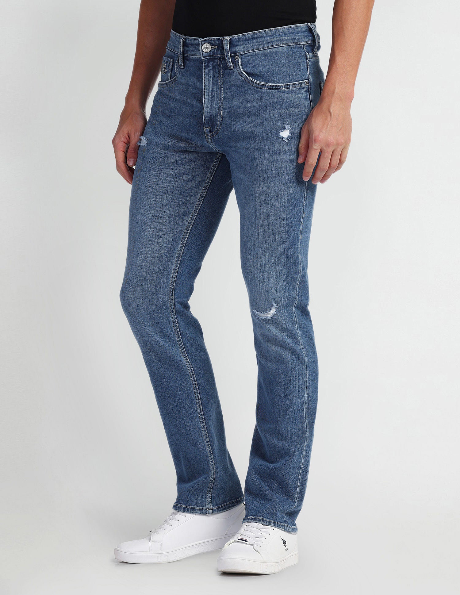 Harold Slim Straight Fit Blue Jeans Blue - U.S. Polo Assn. India | Large
