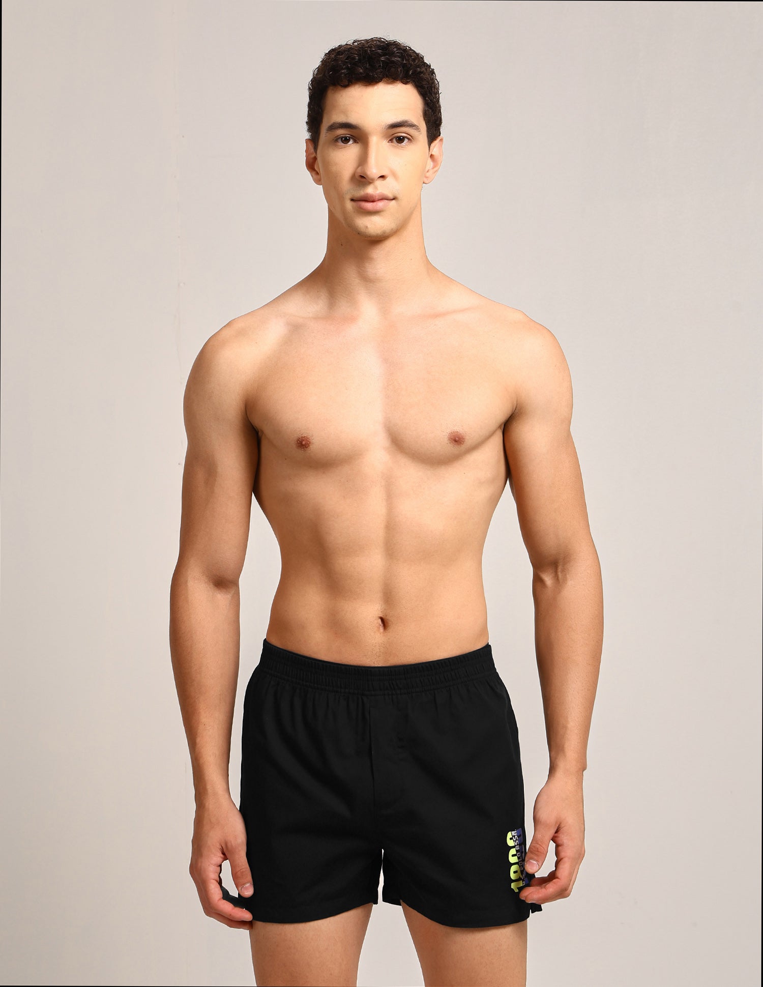 Light Cotton OEX16-P2 Boxer Shorts - Pack Of 2 Steel Grey & Black - U.S. Polo Assn. India | Large