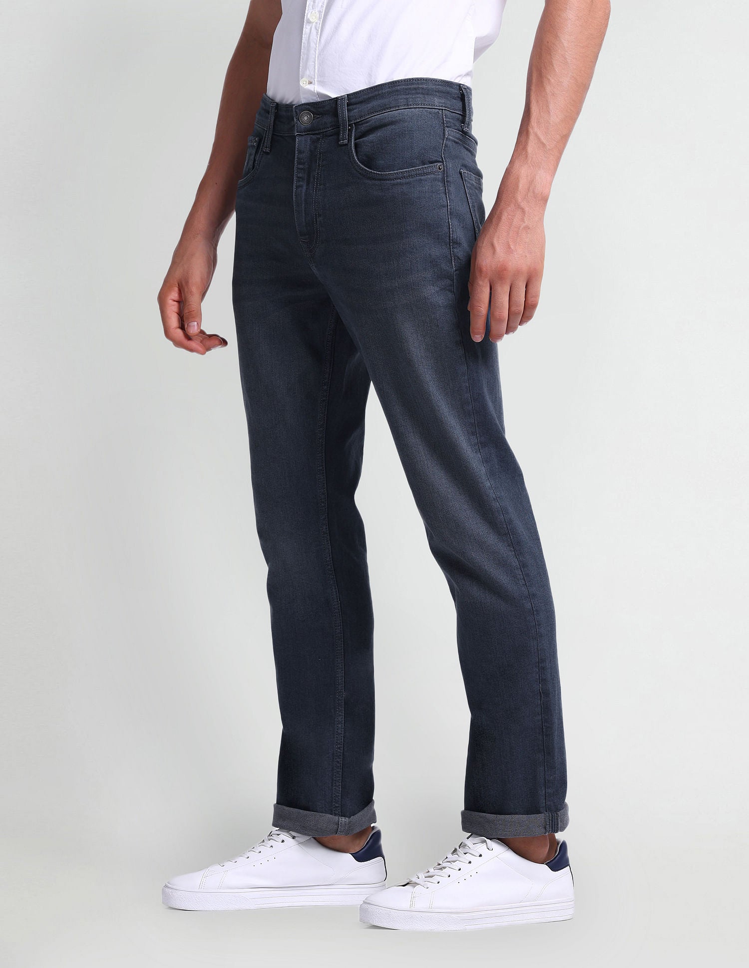 Harold Slim Straight Fit Blue Jeans Blue - U.S. Polo Assn. India | Large