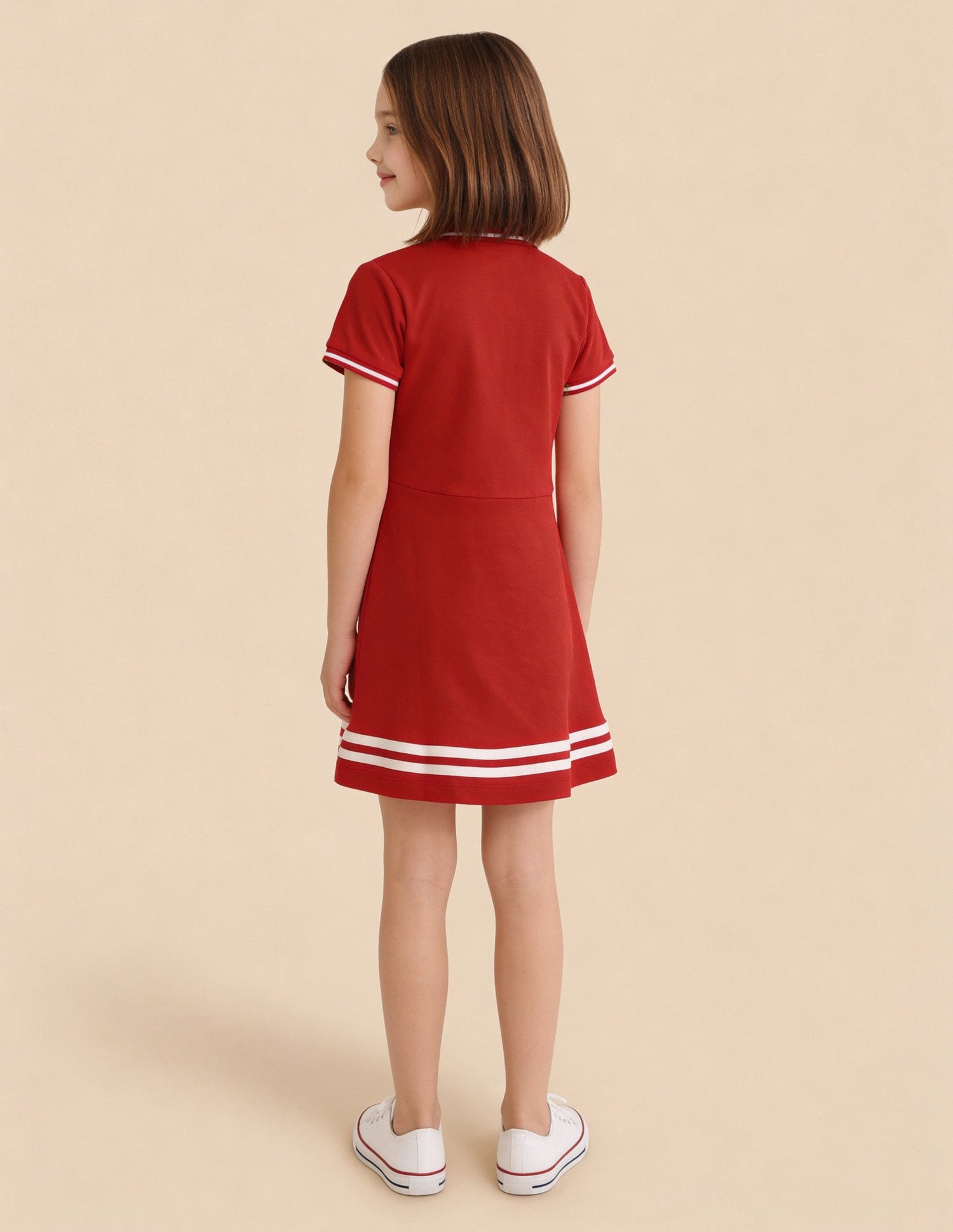 Solid Skater Fit Knit Dress Red - U.S. Polo Assn. India | Large