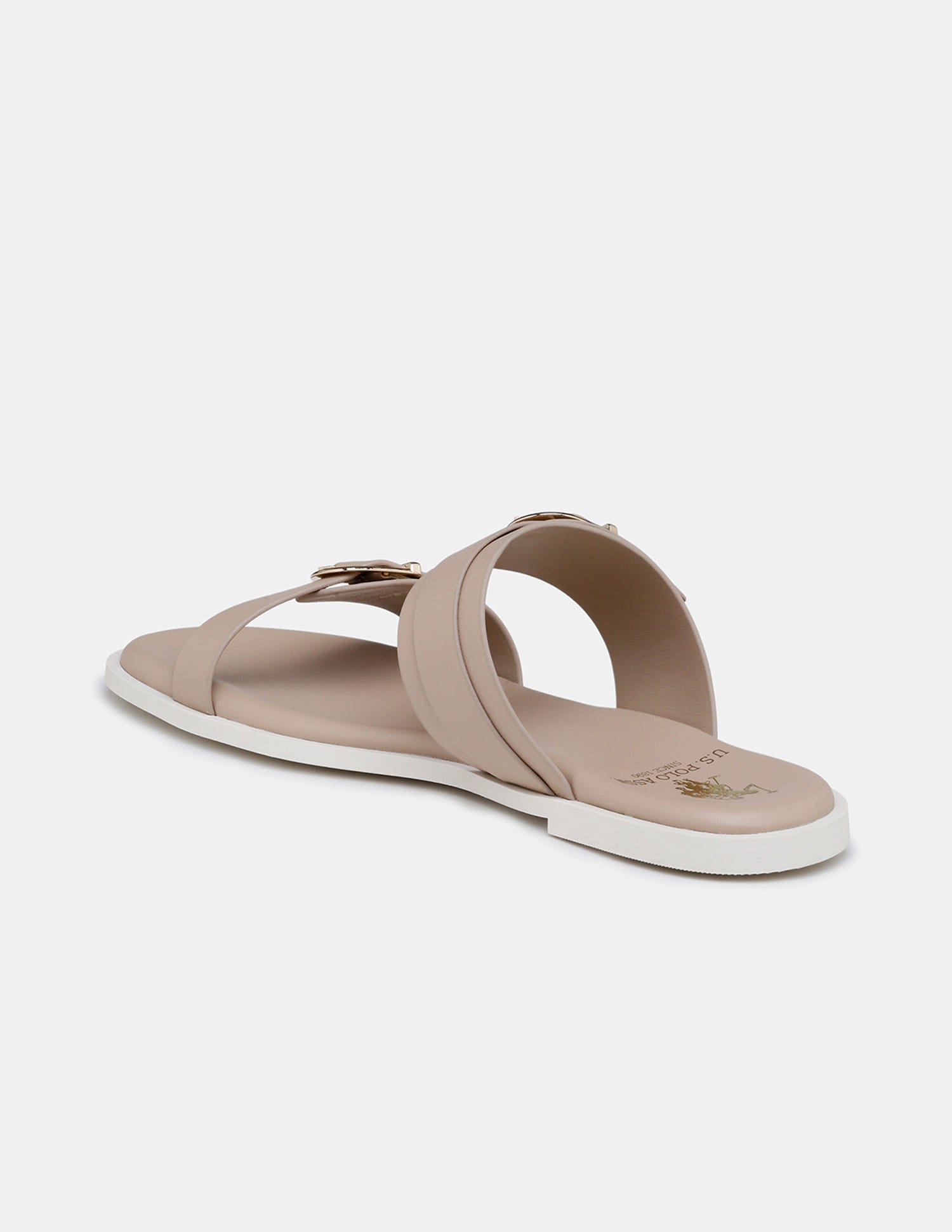Women Jores Open Toe Buckle Sandals Nude - U.S. Polo Assn. India | Large