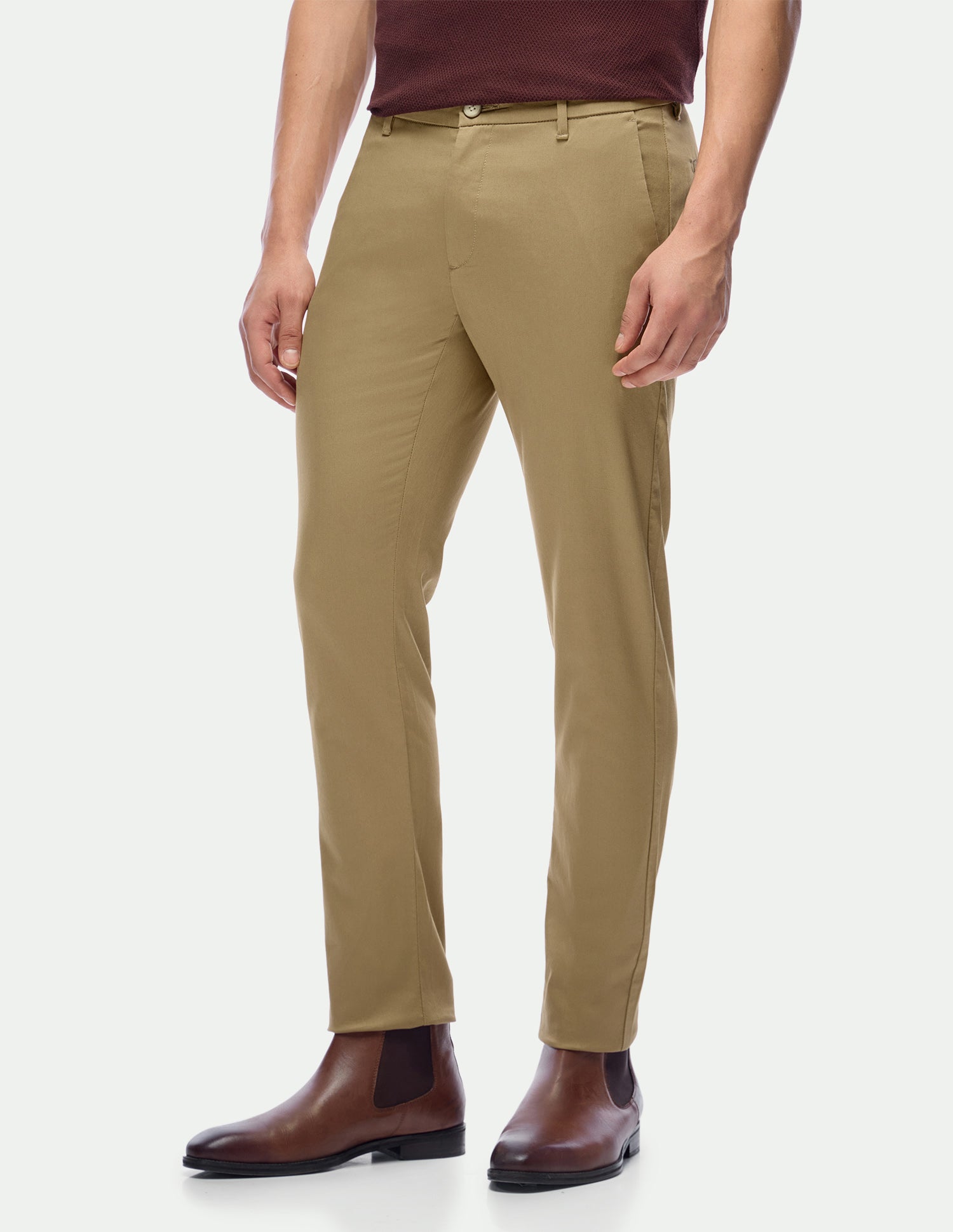 Mid Rise Austin Trim Regular Fit Trousers Khaki - U.S. Polo Assn. India | Large