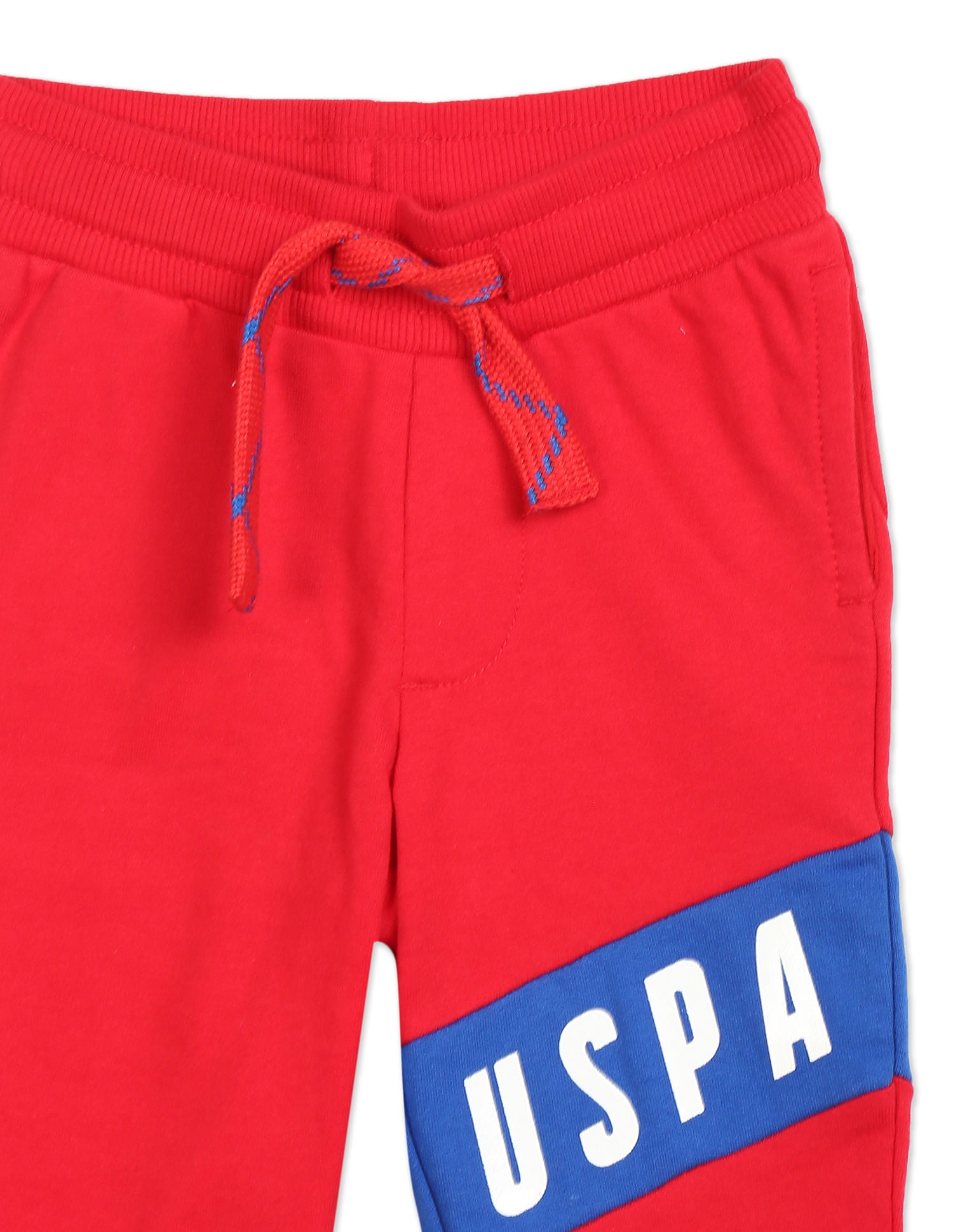 Drawstring Waist Brand Print Joggers Red - U.S. POLO ASSN. | Large