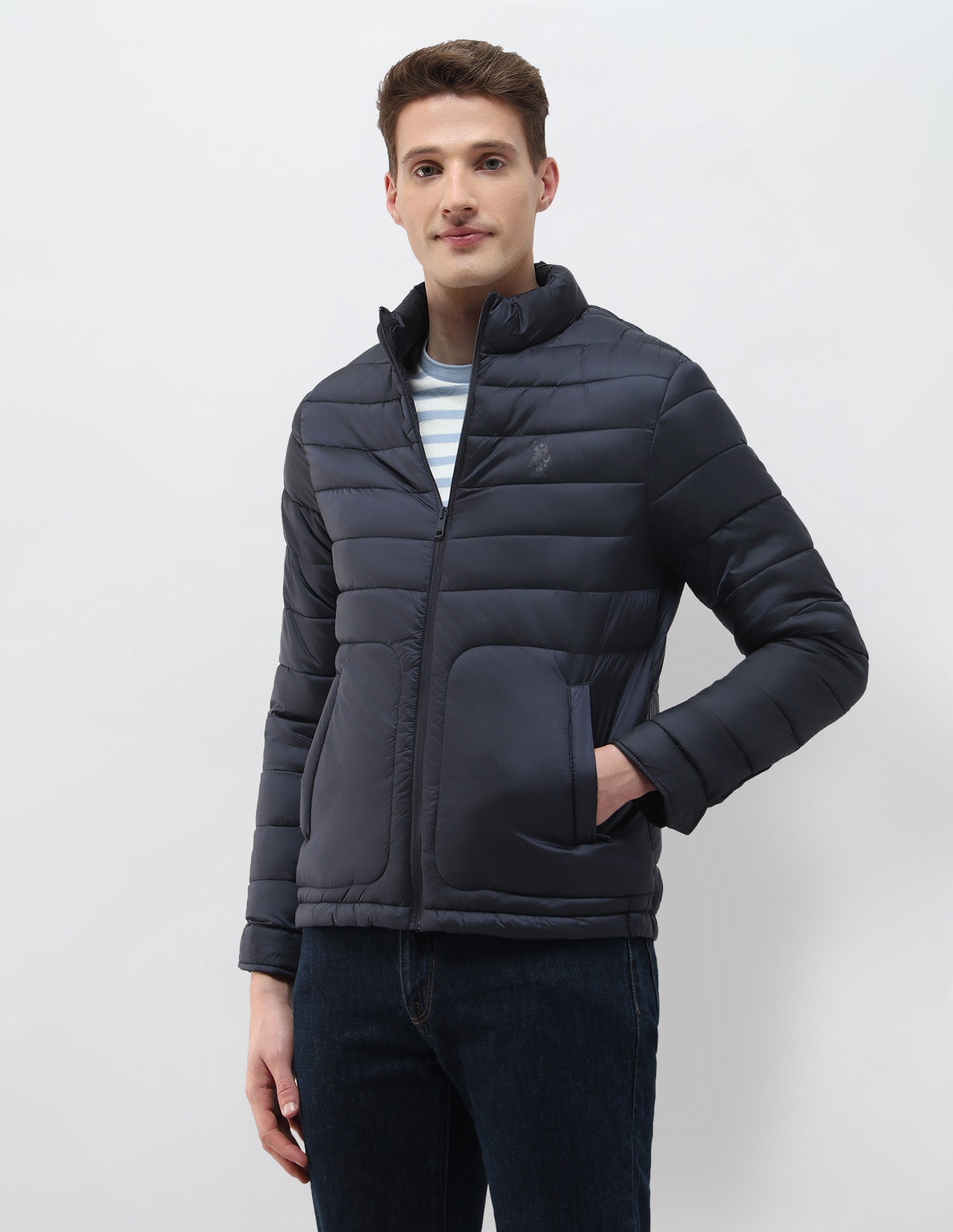 Packable Puffer Jacket Navy - U.S. Polo Assn. India | Large