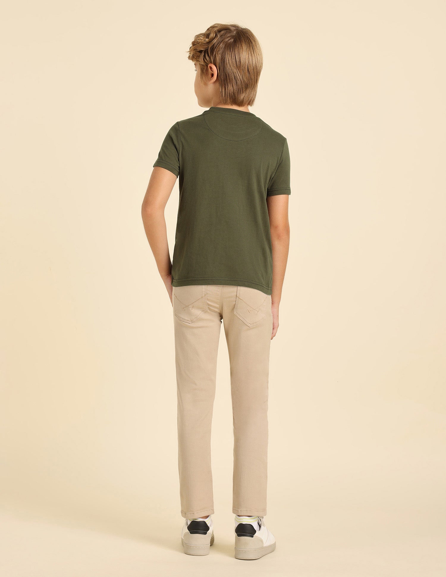 Boys Graphic Printed Regular Fit T-Shirt Olive - U.S. POLO ASSN. | Large