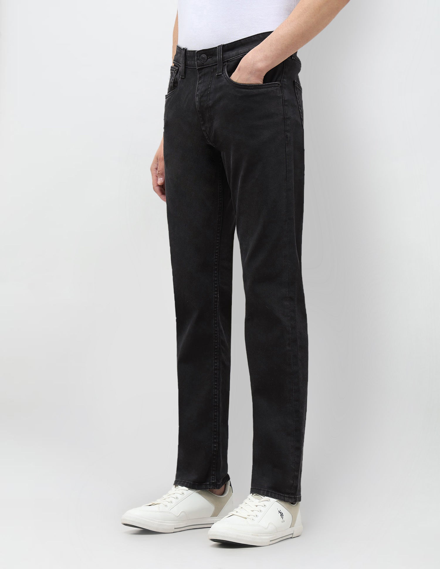 Harold Slim Straight Fit Black Jeans Dark Wash - U.S. POLO ASSN. | Large