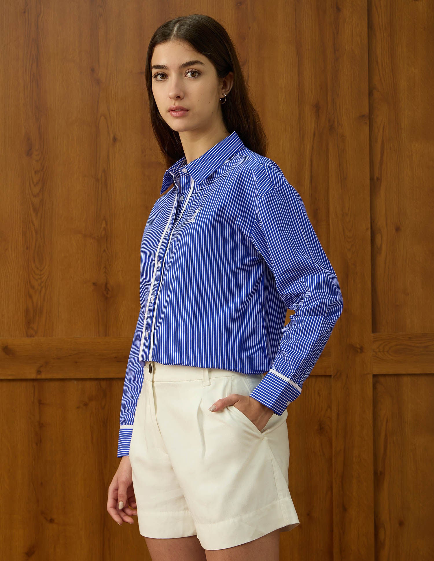 Vertical Striped Regular Fit Shirt Blue - U.S. POLO ASSN. | Large